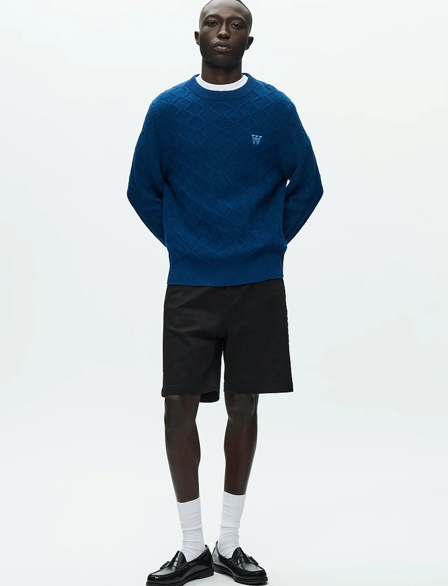 WOOD WOOD - WWLamin crew neck 25373 - round necks - navy peony - 2