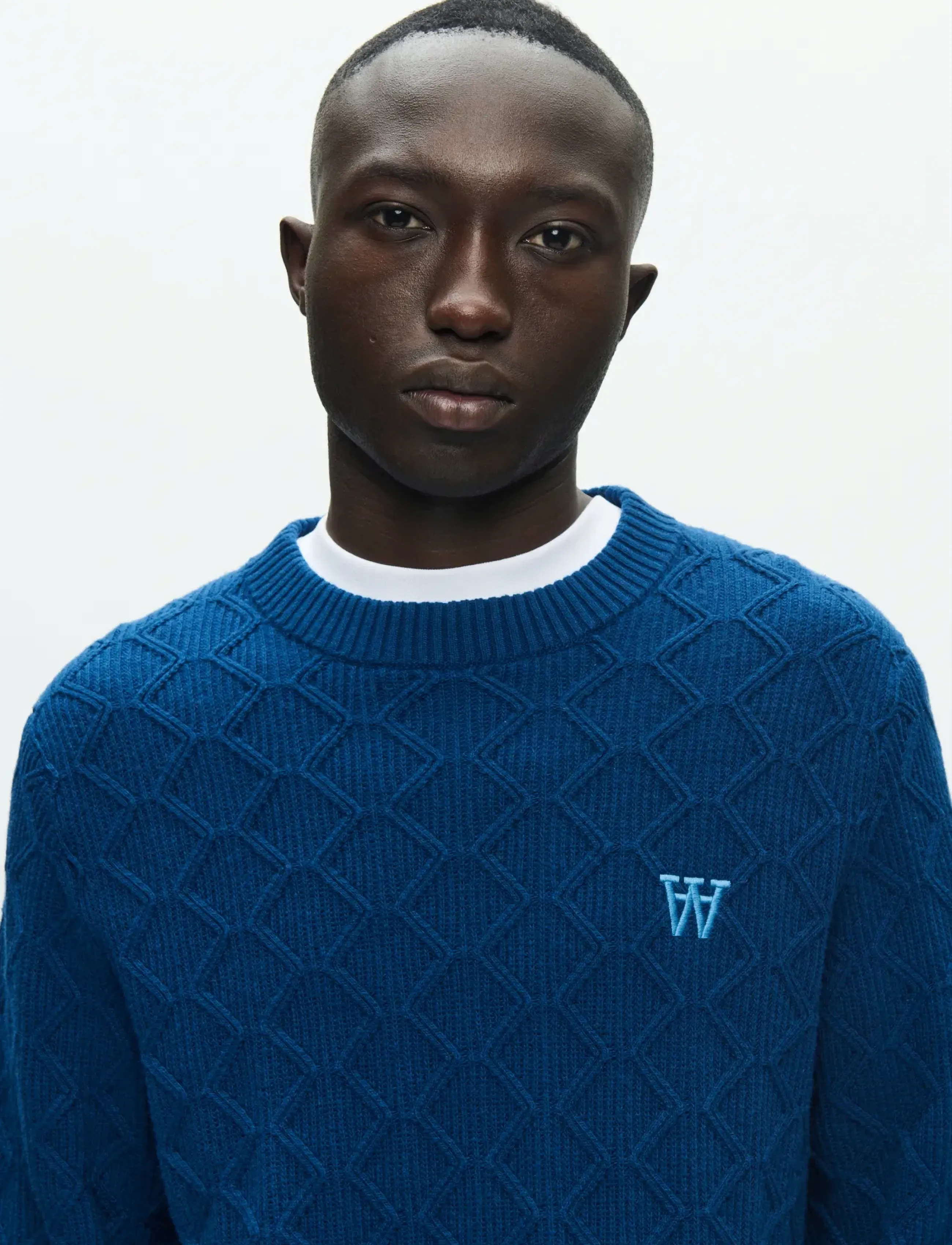 WOOD WOOD - WWLamin crew neck 25373 - rund hals - navy peony - 4