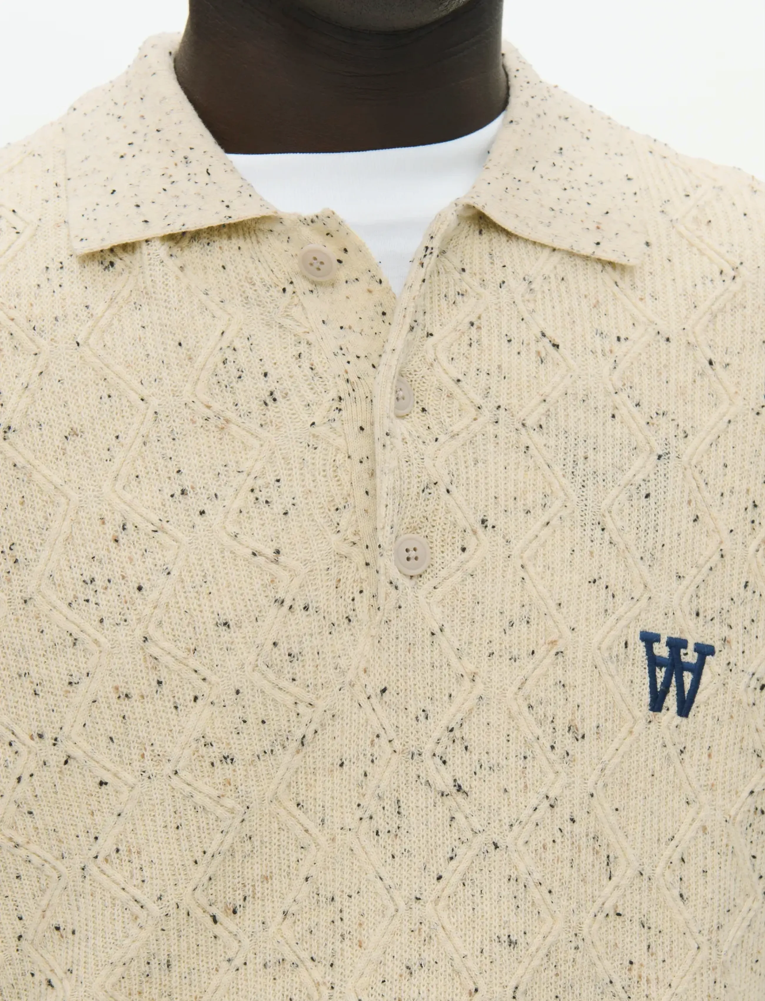 WOOD WOOD - WWLamin polo 25373 - lühikeste varrukatega polod - moonstruck - 4