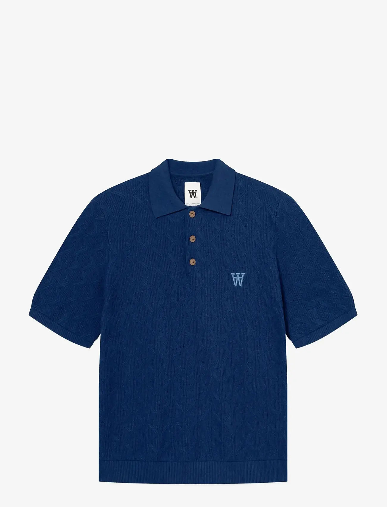 WOOD WOOD - WWLamin polo 25373 - lühikeste varrukatega polod - navy peony - 1