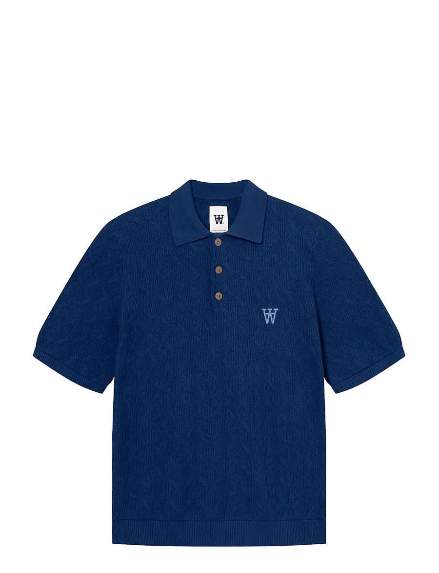 WOOD WOOD - WWLamin polo 25373 - lühikeste varrukatega polod - navy peony - 1