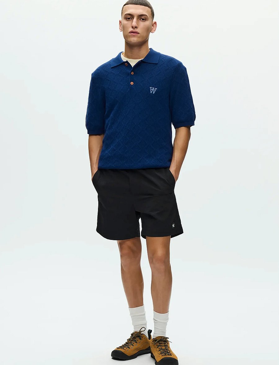 WOOD WOOD - WWLamin polo 25373 - lühikeste varrukatega polod - navy peony - 3