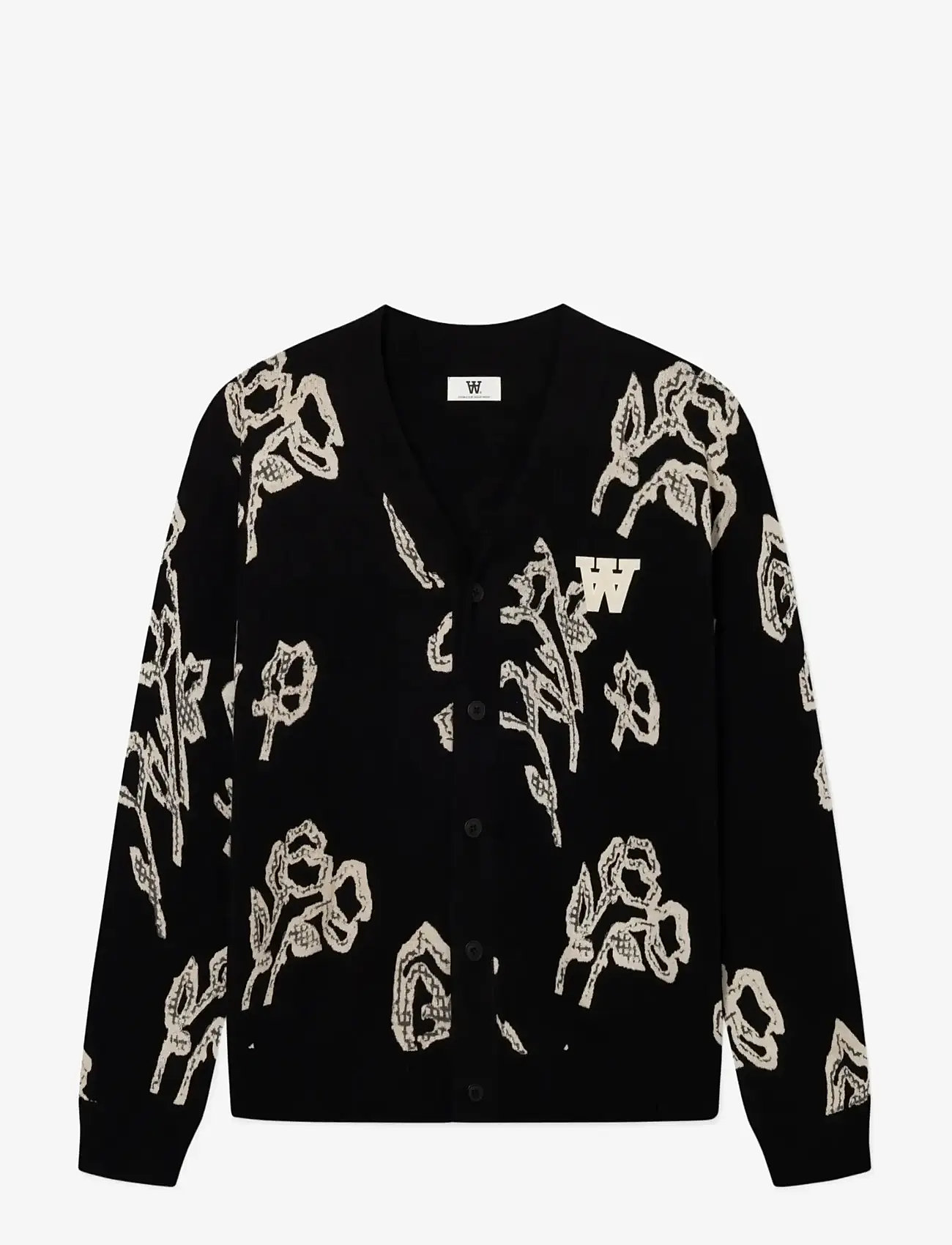 WOOD WOOD - WWLeif cardigan 25375 - koftor - white rose - 1