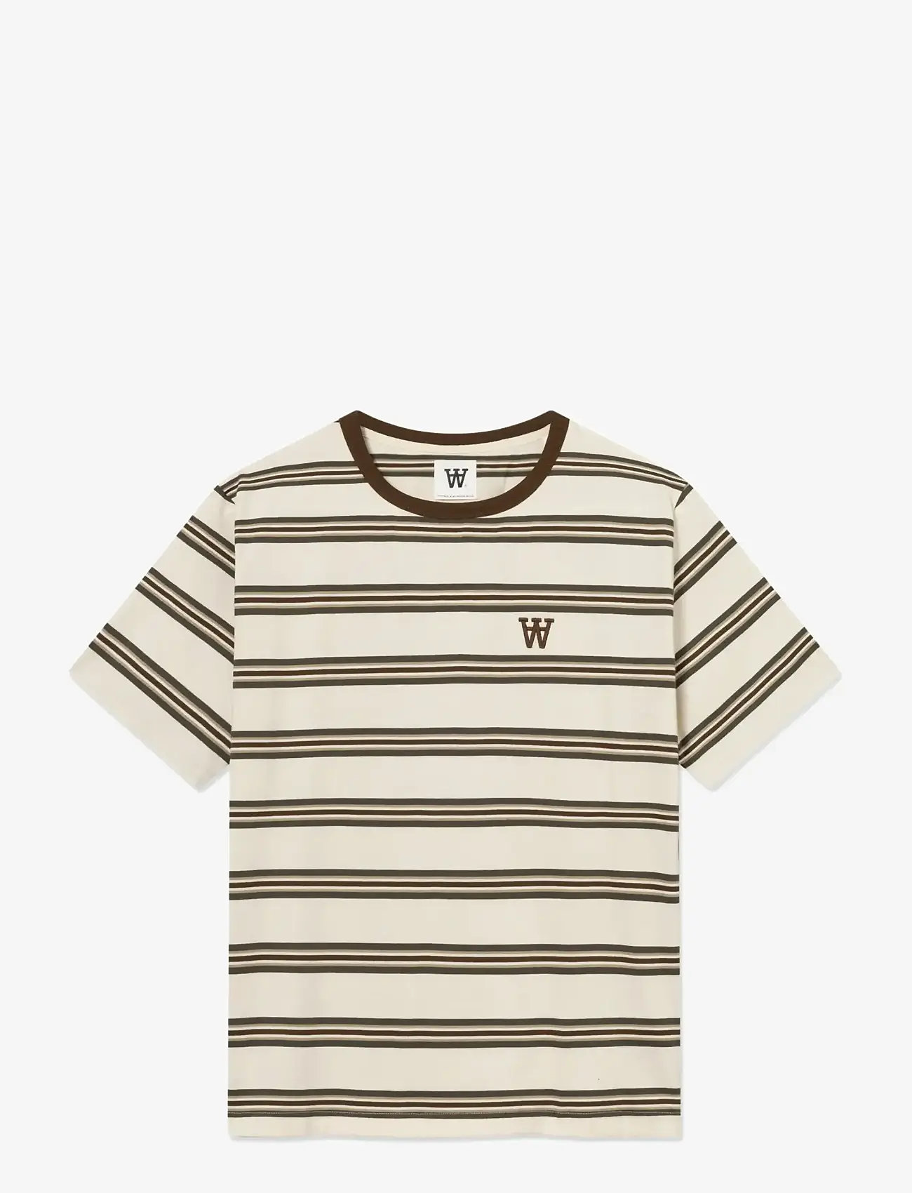WOOD WOOD - WWEaston tee 25381 - kurzärmelig - desert palm stripe - 1