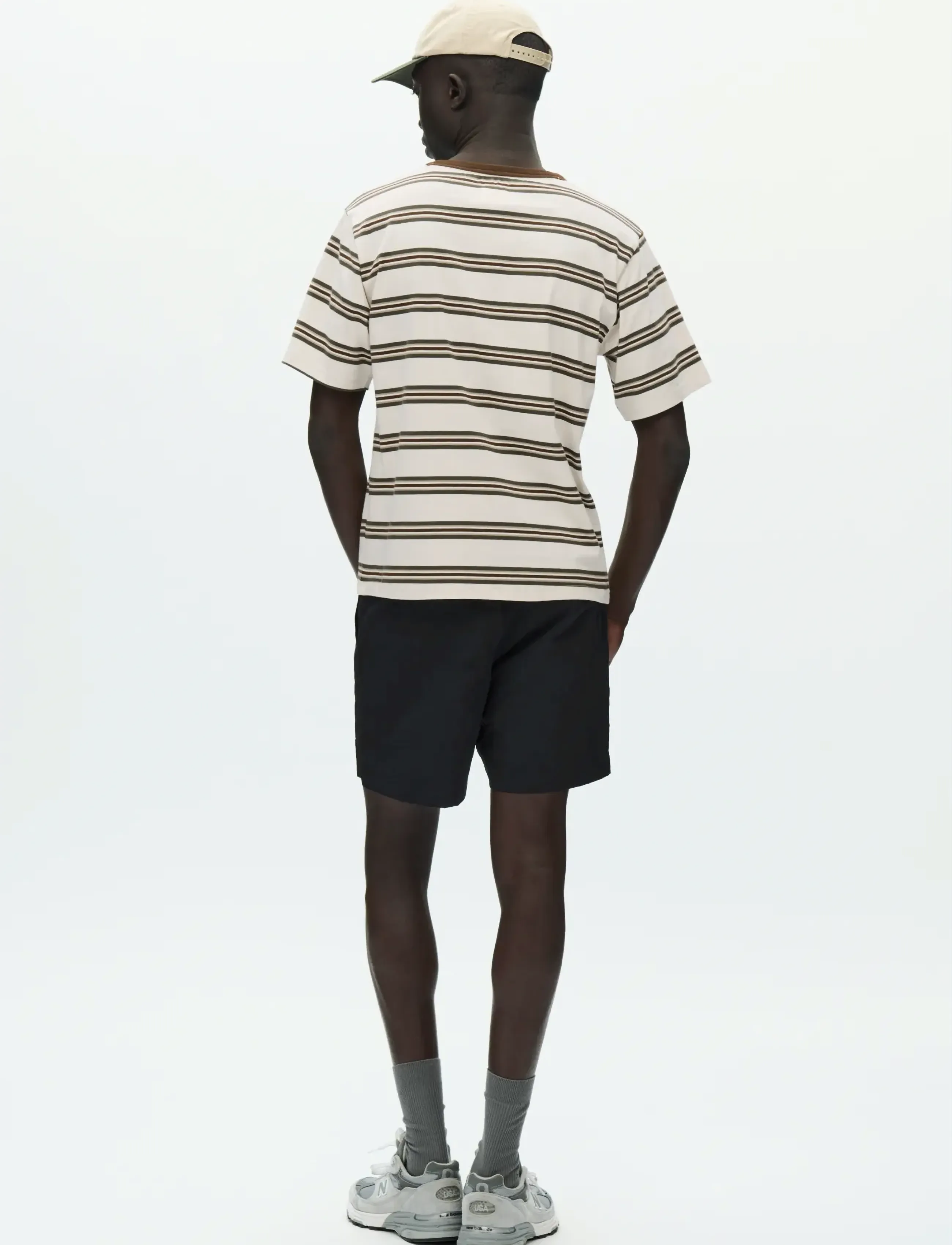 WOOD WOOD - WWEaston tee 25381 - kortærmede t-shirts - desert palm stripe - 2