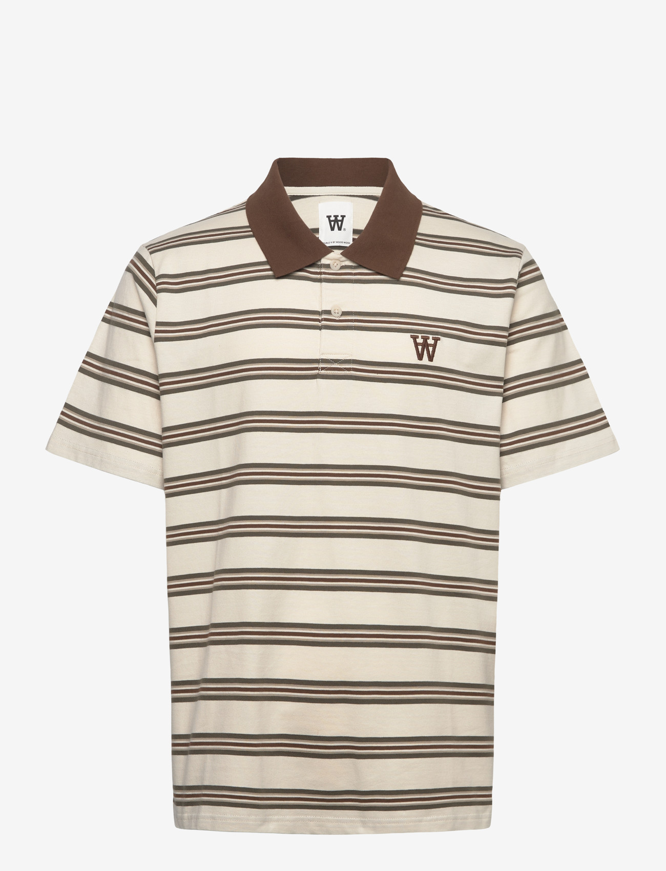 WOOD WOOD - WWColton polo 25381 - kurzärmelig - desert palm stripe - 1