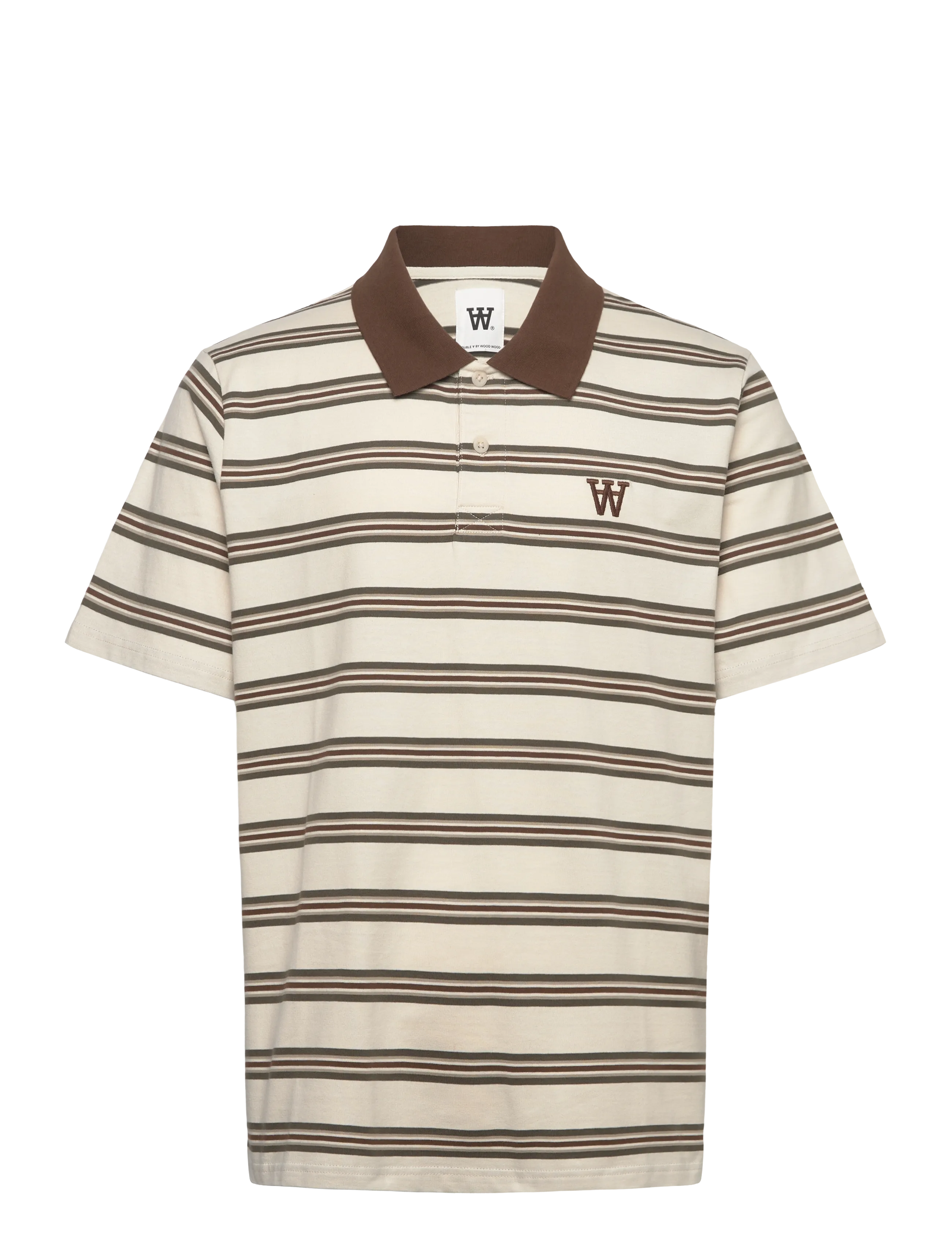 WOOD WOOD WWColton polo 25381 - Poloer - DESERT PALM STRIPE / cream
