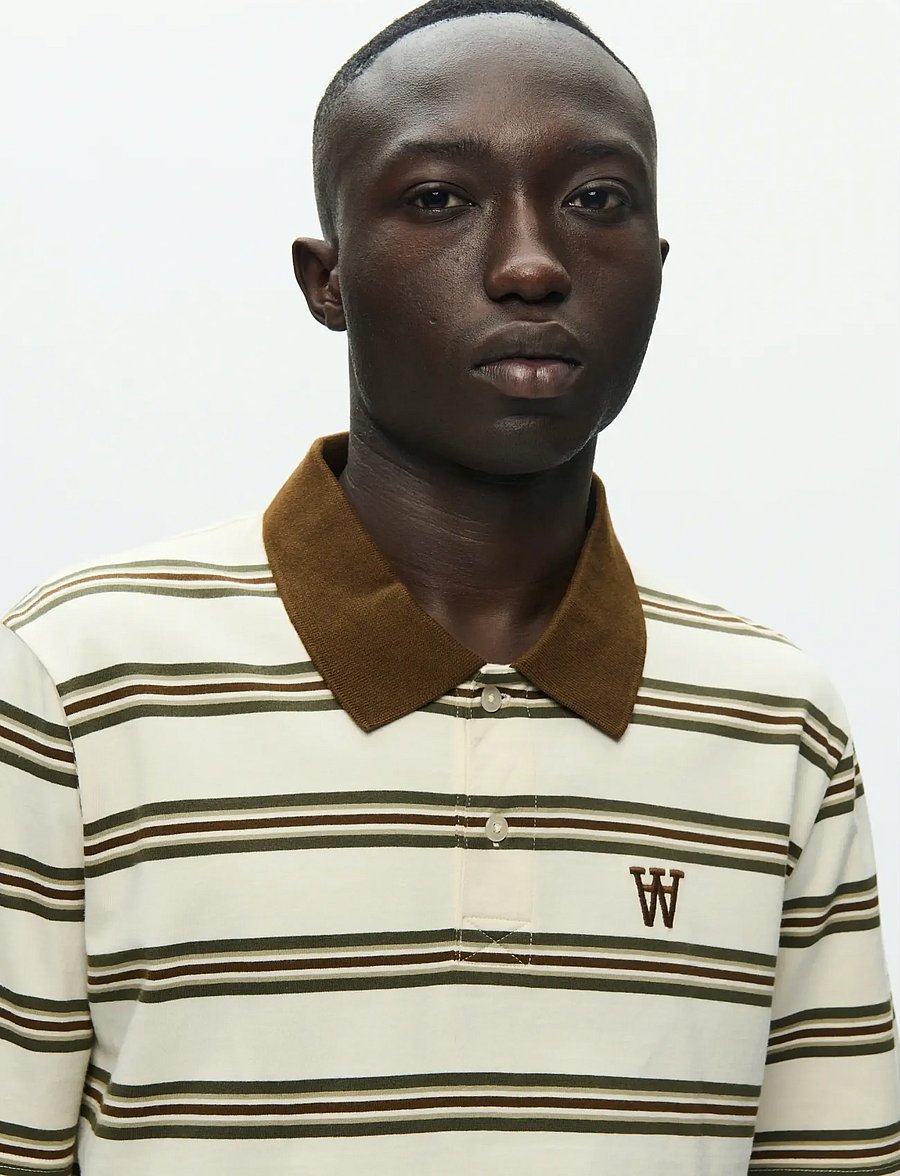 WOOD WOOD - WWColton polo 25381 - kurzärmelig - desert palm stripe - 0