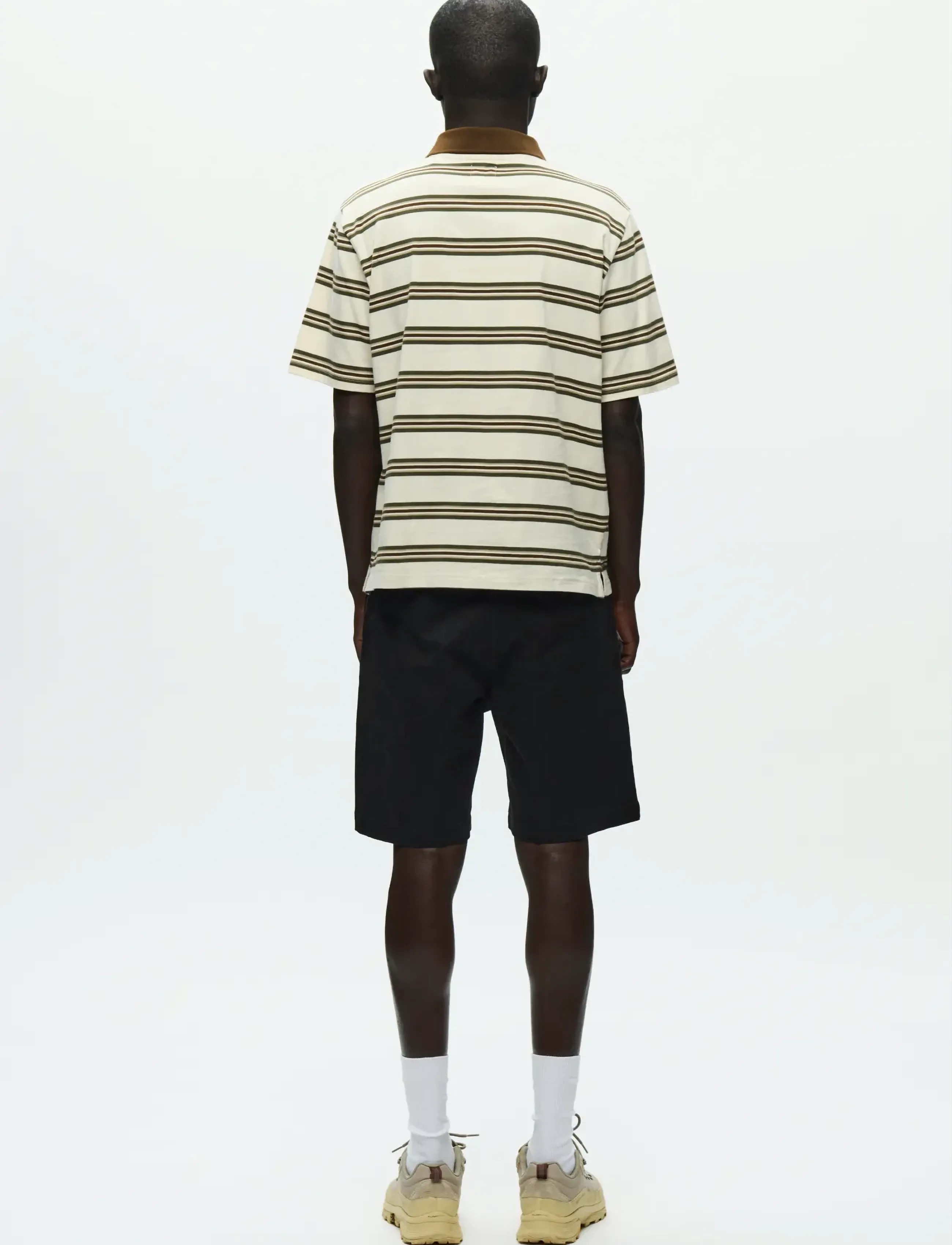 WOOD WOOD - WWColton polo 25381 - stutterma pólóbolir - desert palm stripe - 3