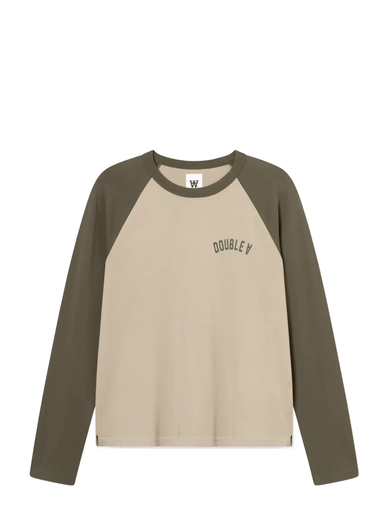 WOOD WOOD WWDiego LS tee 25214 - T-shirts - GRAPE LEAF / beige