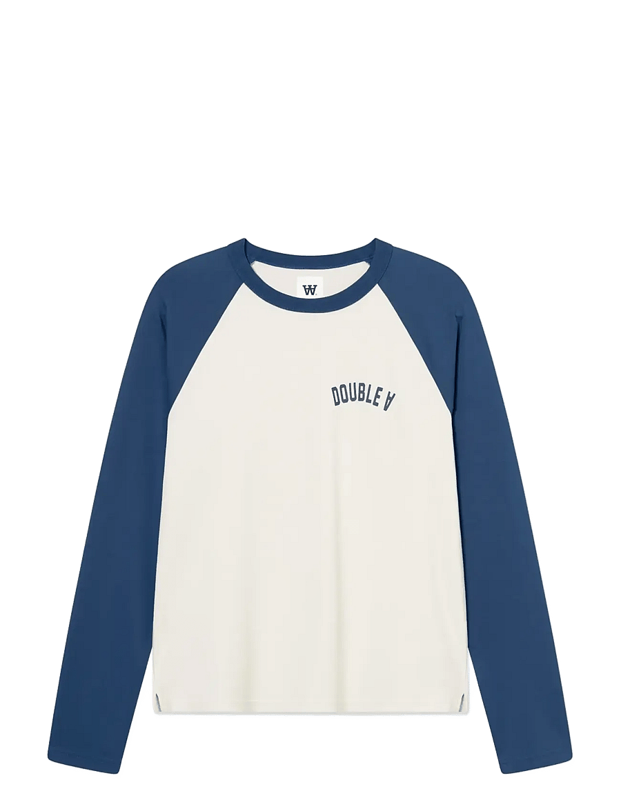 WOOD WOOD - WWDiego LS tee 25214 - langärmelige t-shirts - navy peony - 1