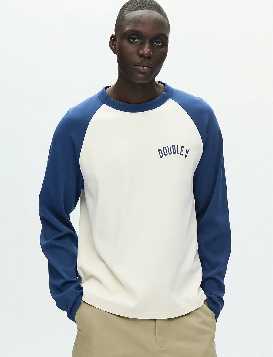 WOOD WOOD - WWDiego LS tee 25214 - langärmelige t-shirts - navy peony - 0