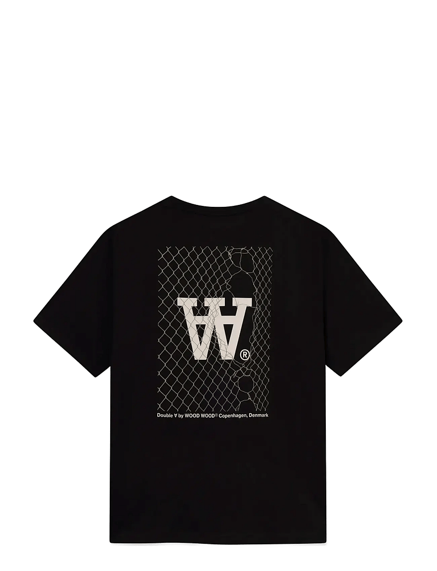 WOOD WOOD - WWLiam tee fence 25074 - kurzärmelige t-shirts - black - 2
