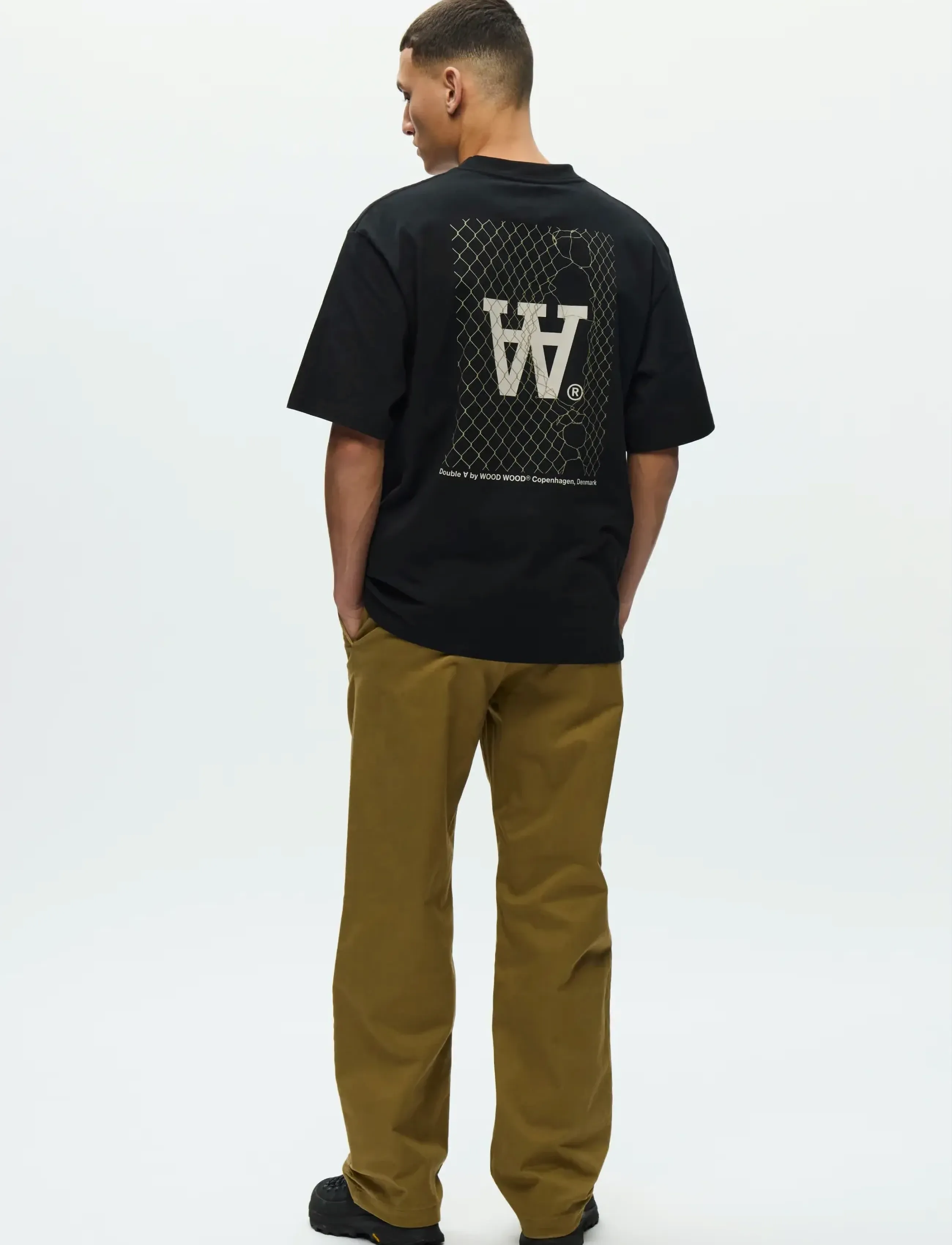 WOOD WOOD - WWLiam tee fence 25074 - kortärmade t-shirts - black - 3