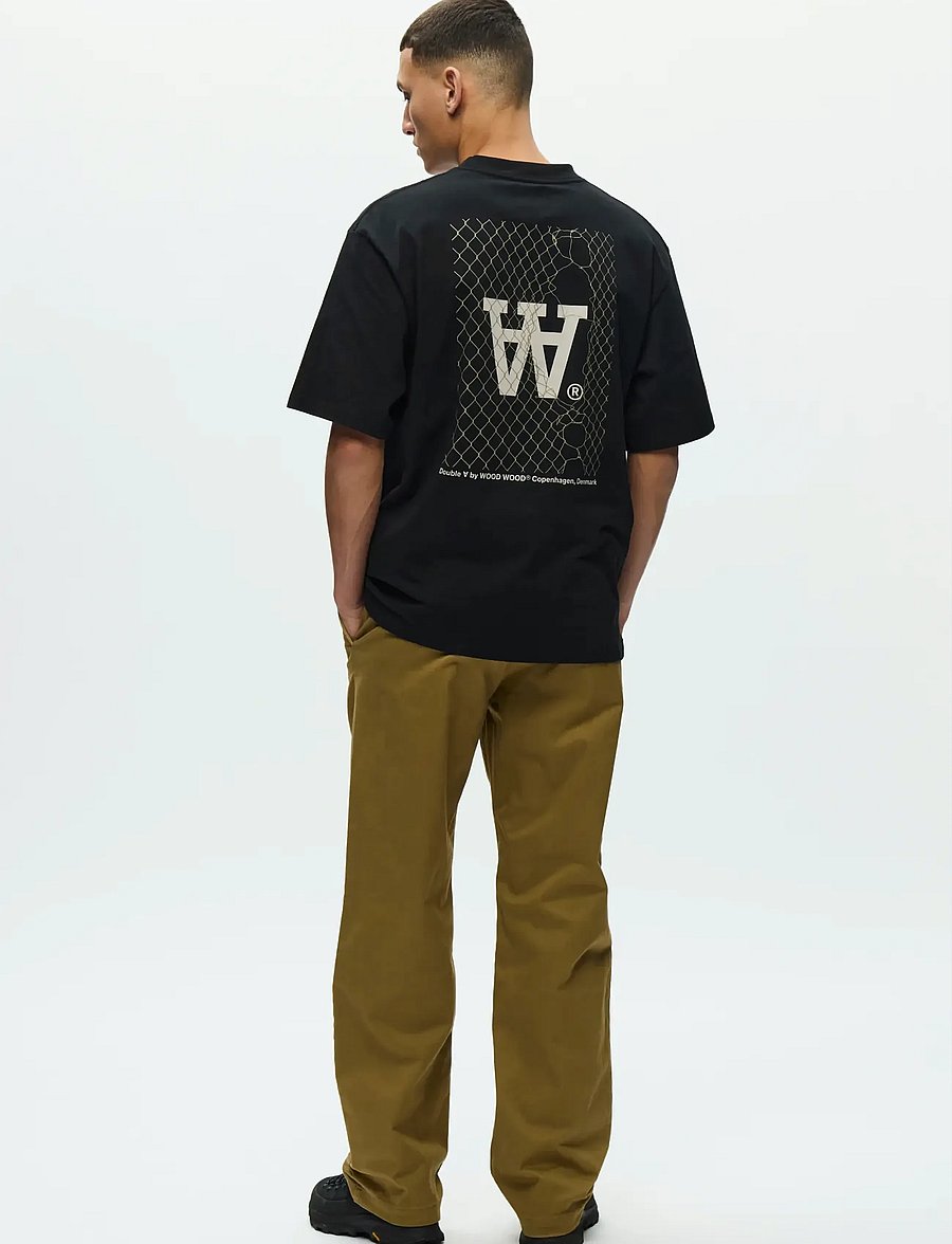 WOOD WOOD - WWLiam tee fence 25074 - kurzärmelige t-shirts - black - 3