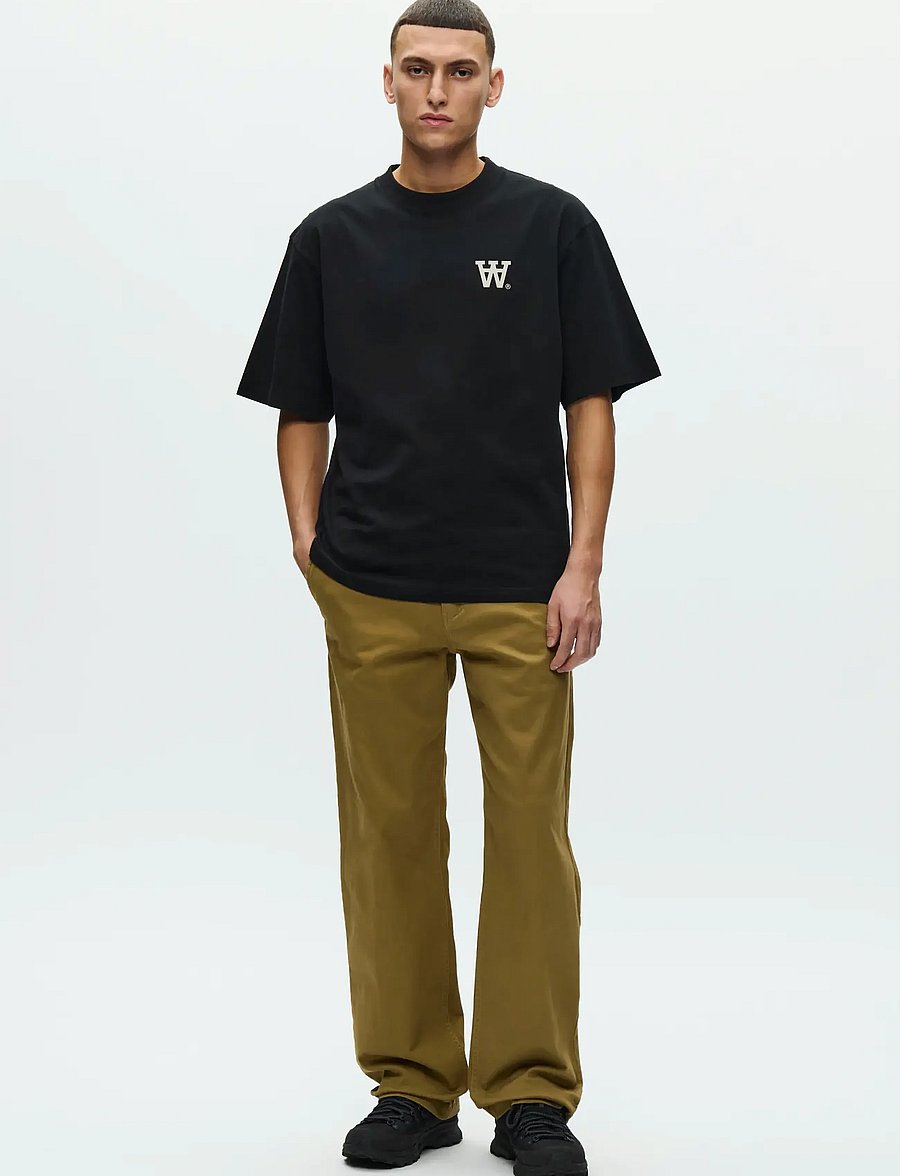WOOD WOOD - WWLiam tee fence 25074 - kurzärmelige t-shirts - black - 4