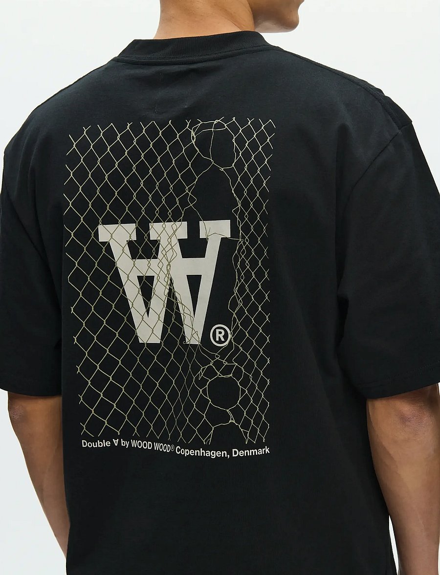 WOOD WOOD - WWLiam tee fence 25074 - kurzärmelige t-shirts - black - 5