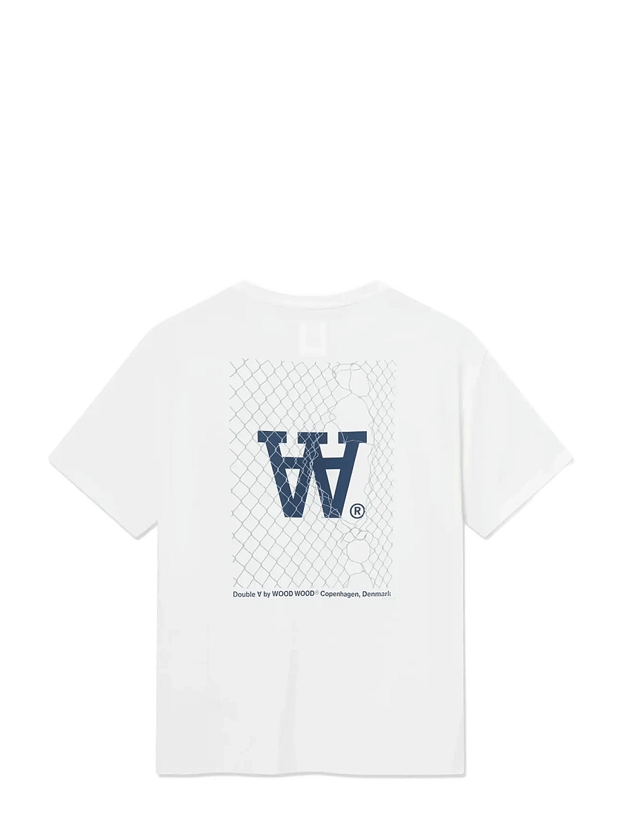 WOOD WOOD - WWLiam tee fence 25074 - kortärmade t-shirts - bright white - 2