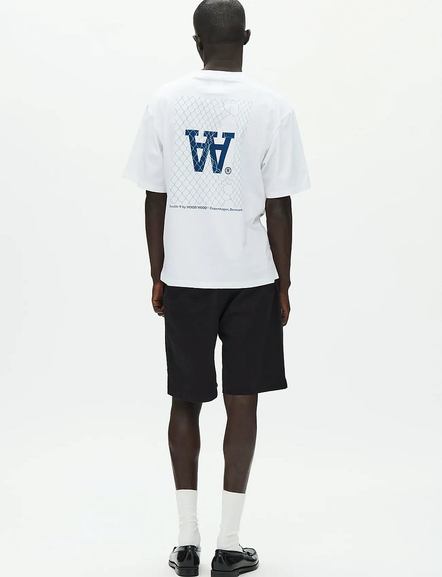 WOOD WOOD - WWLiam tee fence 25074 - kortärmade t-shirts - bright white - 3