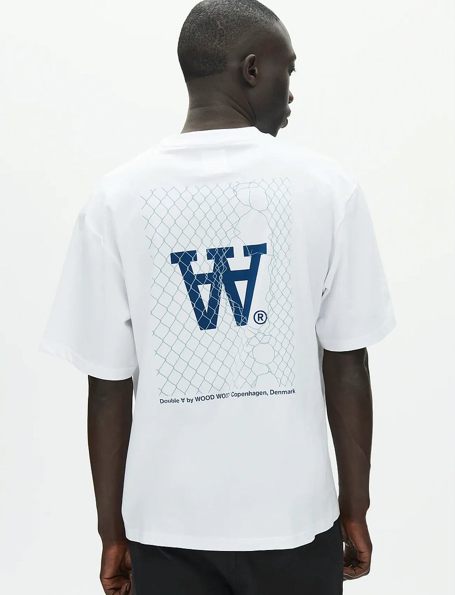 WOOD WOOD - WWLiam tee fence 25074 - kortärmade t-shirts - bright white - 5