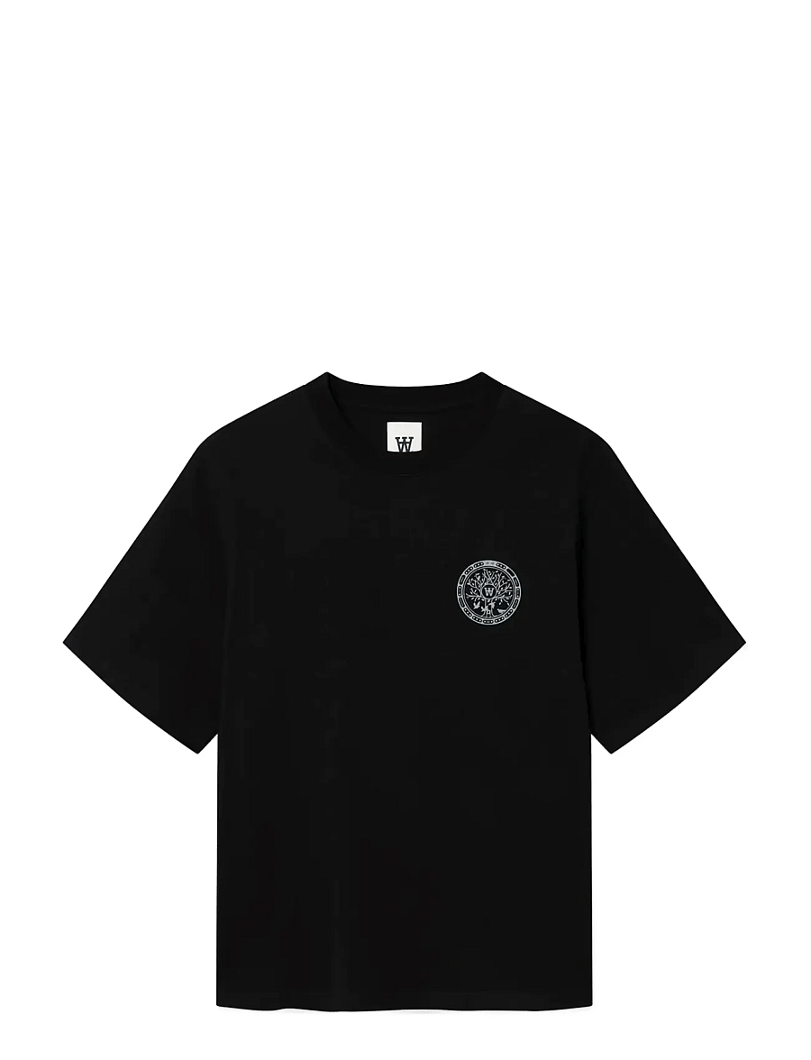 WOOD WOOD - WWLiam tee MH cover 25220 - kurzärmelige t-shirts - black - 1