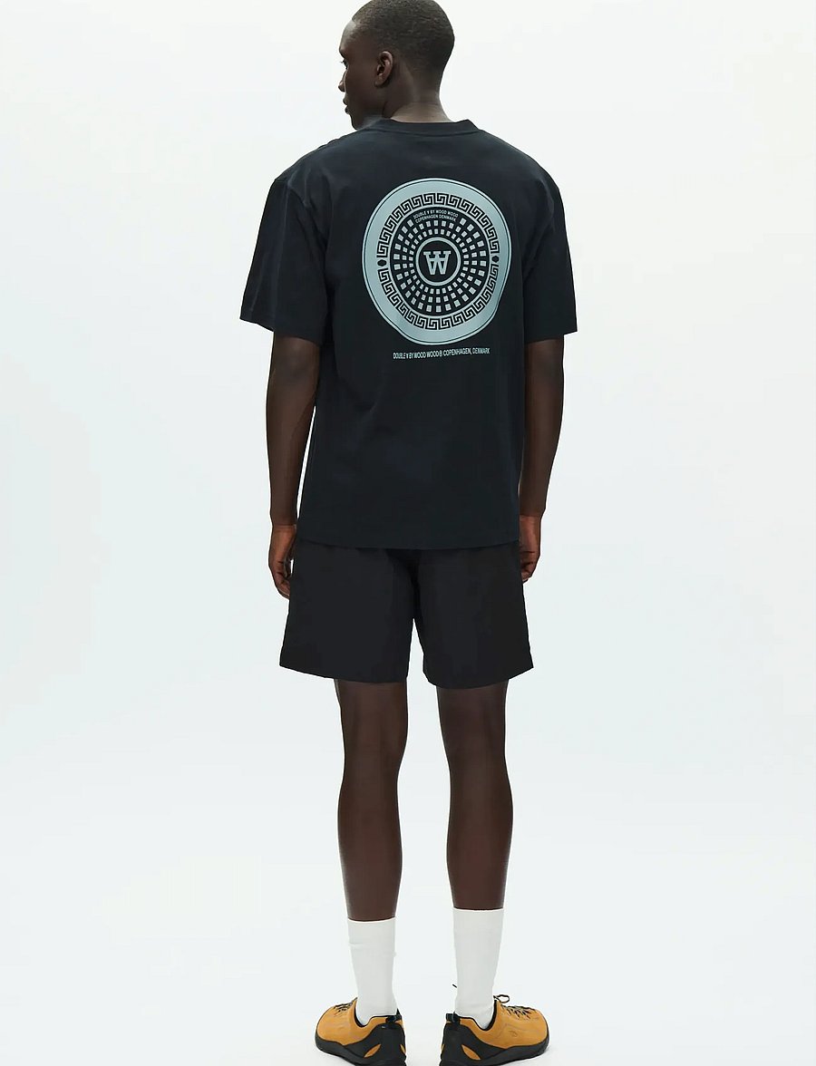 WOOD WOOD - WWLiam tee MH cover 25220 - kurzärmelige t-shirts - black - 3