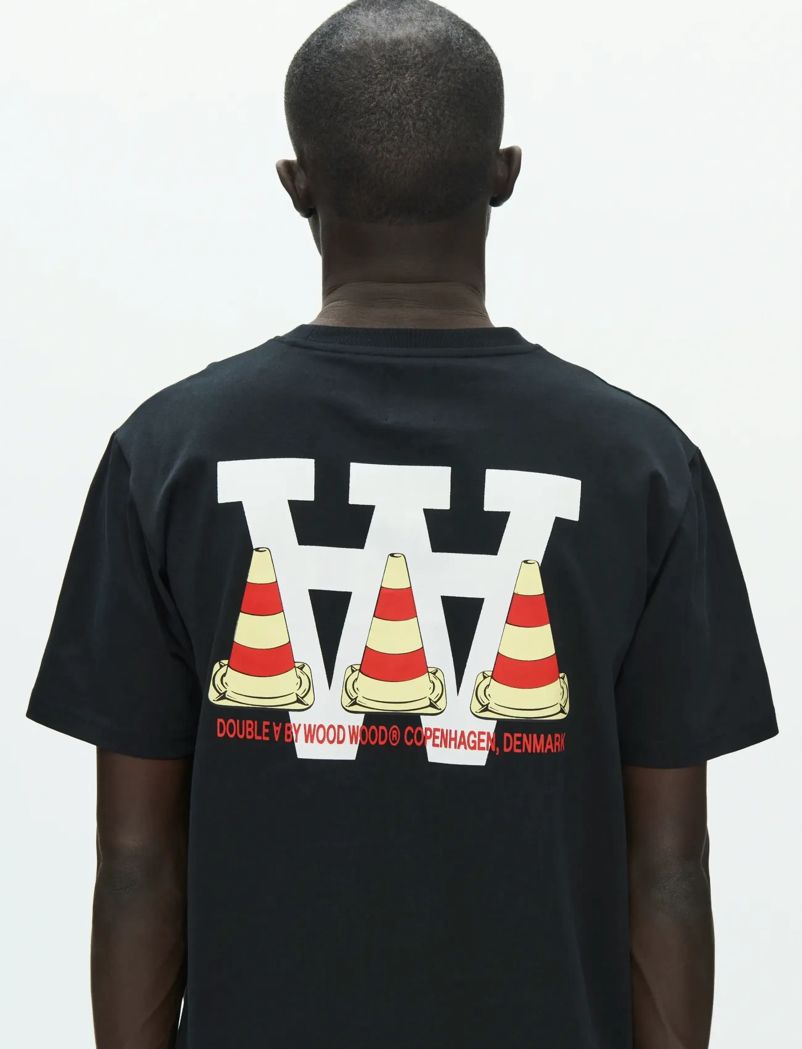 WOOD WOOD - WWAce tee cone 25220 - kortærmede t-shirts - black - 3