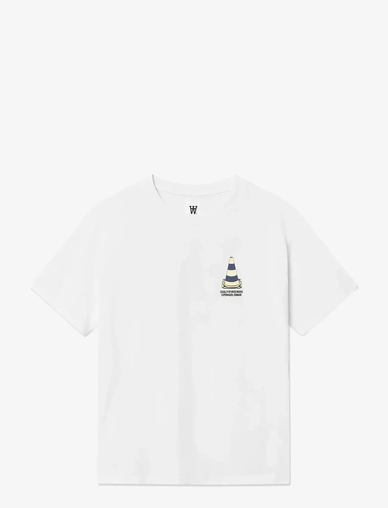 WOOD WOOD - WWAce tee cone 25220 - kortærmede t-shirts - bright white - 1