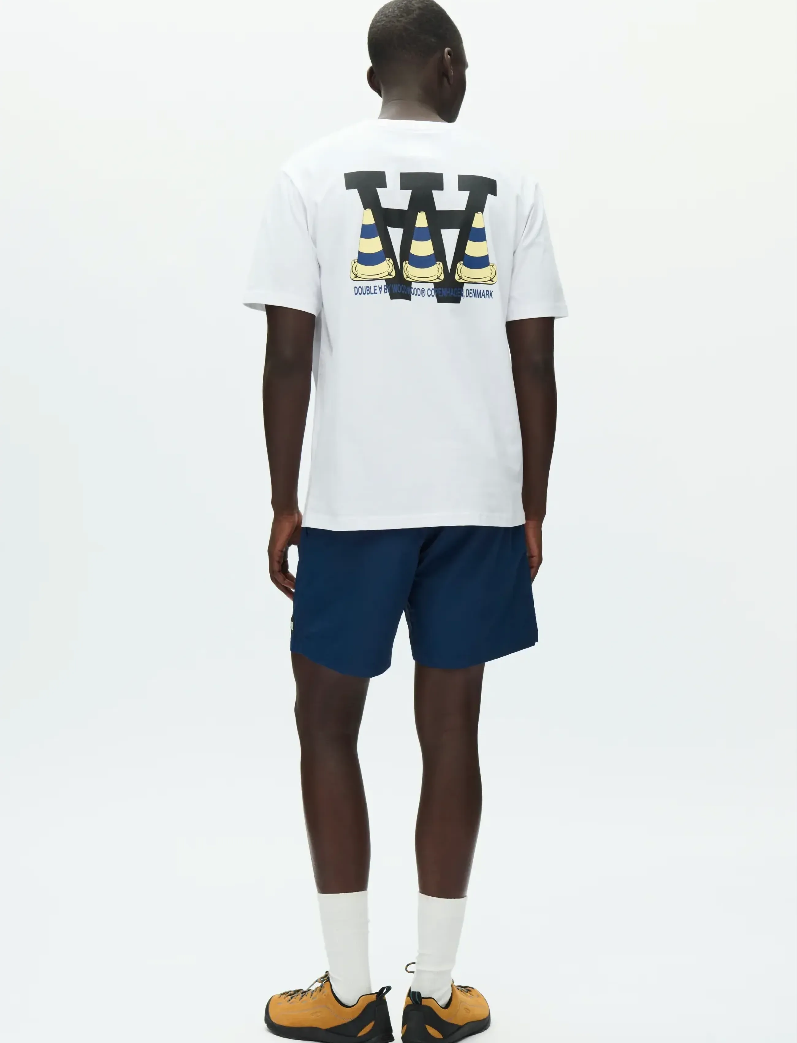 WOOD WOOD - WWAce tee cone 25220 - short-sleeved t-shirts - bright white - 4