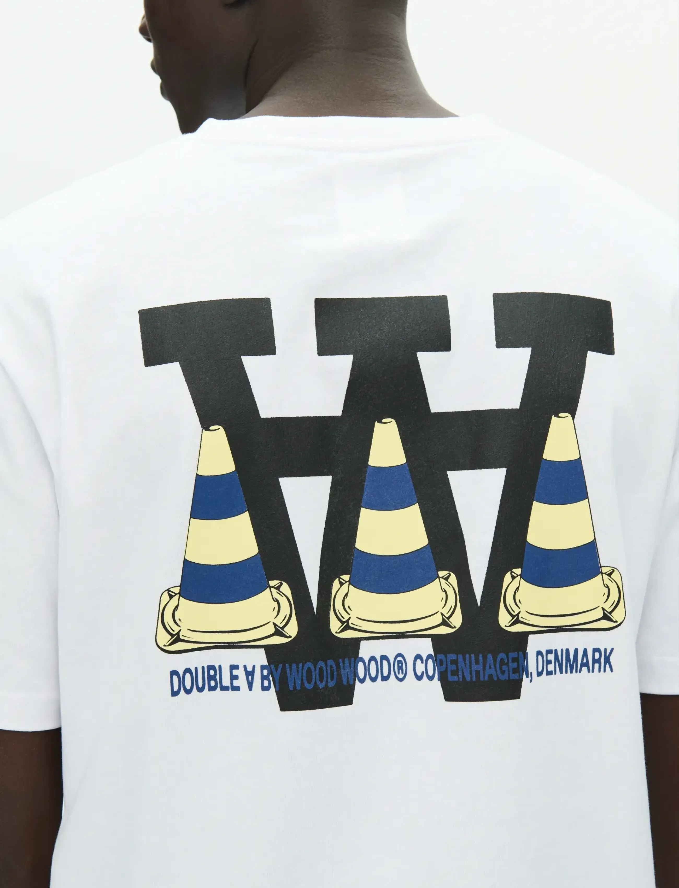 WOOD WOOD - WWAce tee cone 25220 - short-sleeved t-shirts - bright white - 5