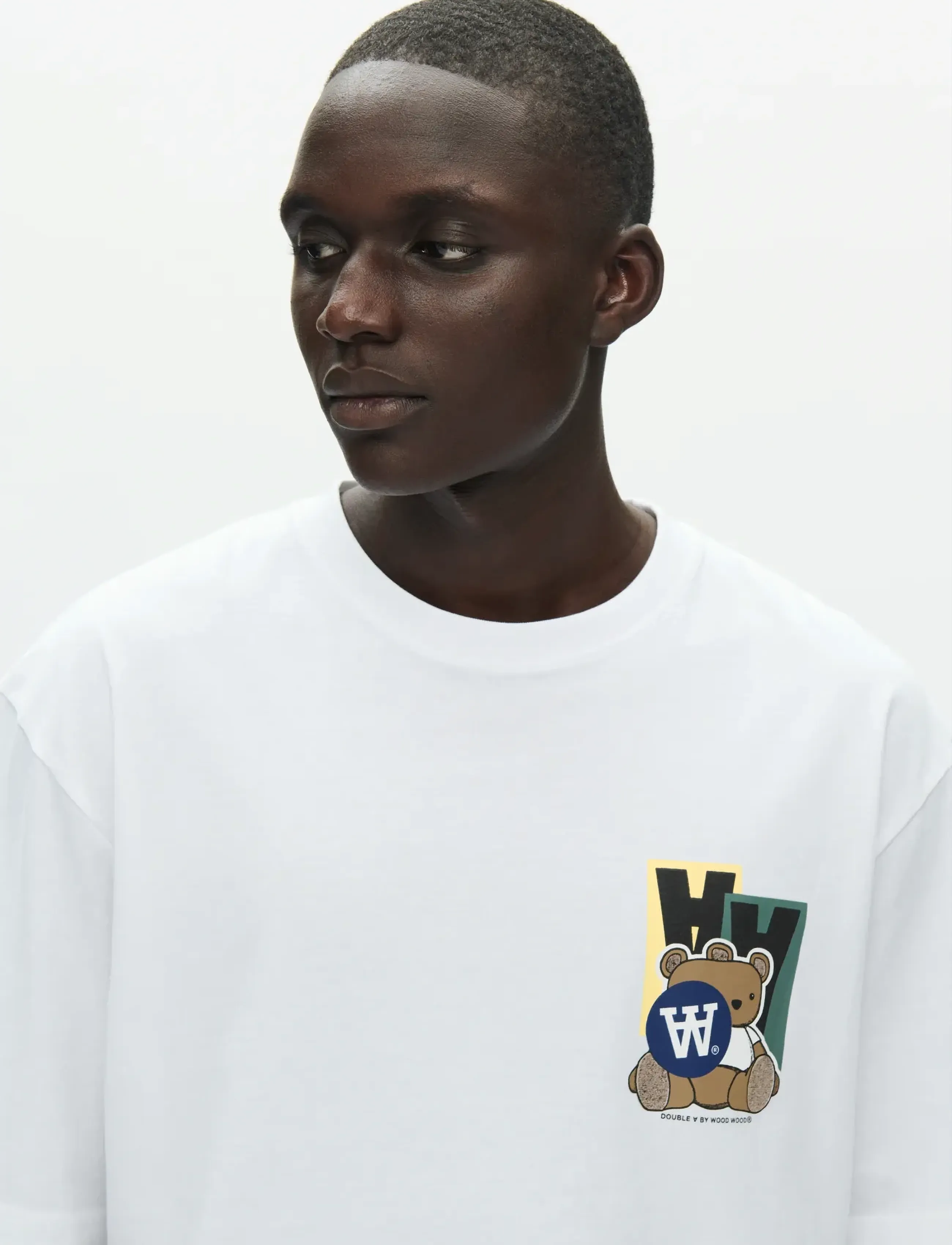 WOOD WOOD - WWLiam tee stickers 25074 - kortærmede t-shirts - bright white - 5