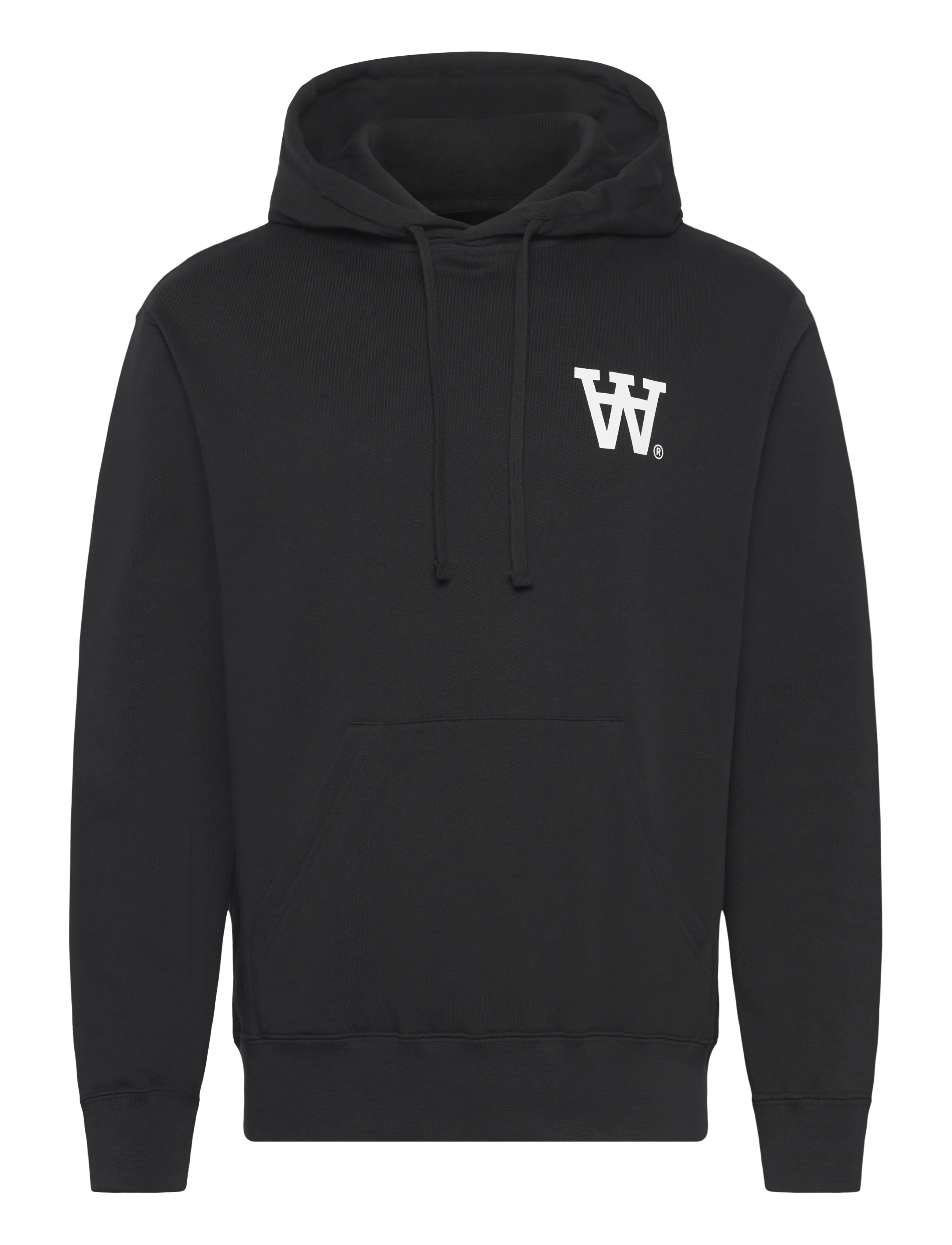 WOOD WOOD Wwcass Aa Print Hoodie 25219 Schwarz - M - Herren