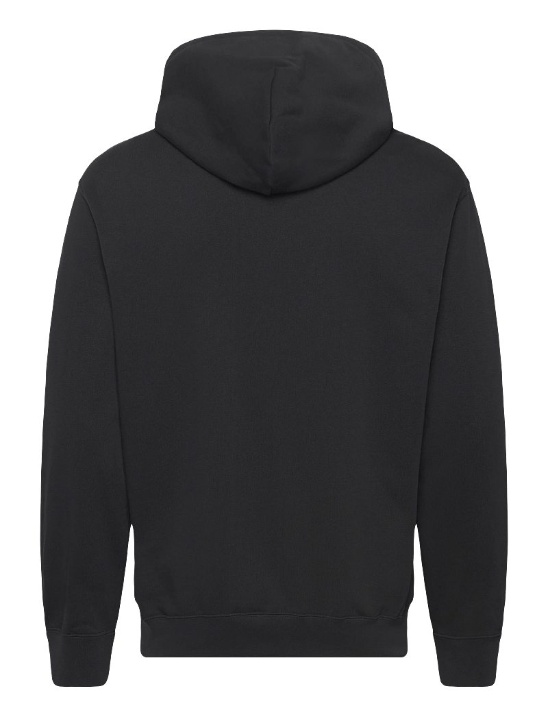 WOOD WOOD - WWCass AA print hoodie 25219 - hættetrøjer - black - 2