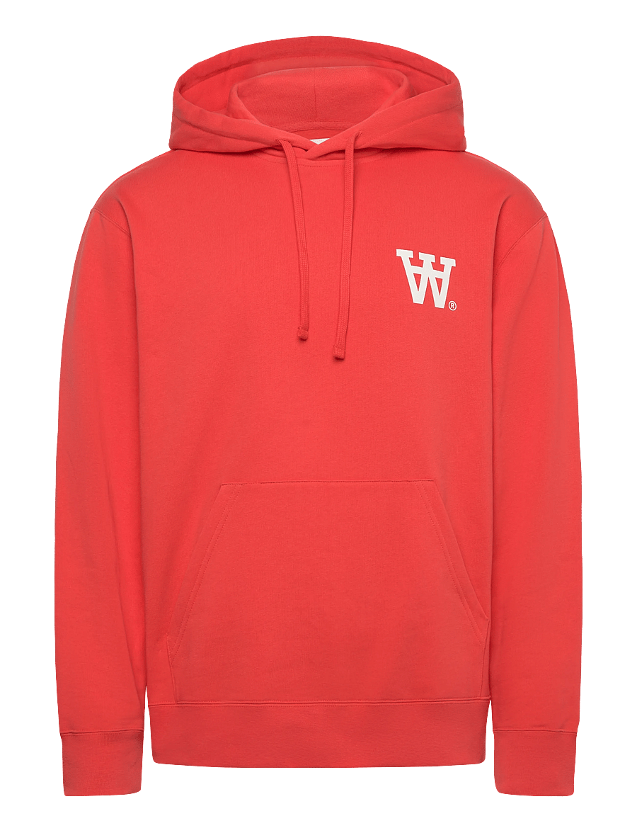 WOOD WOOD - WWCass AA print hoodie 25219 - kapuzenpullover - poinciana - 1