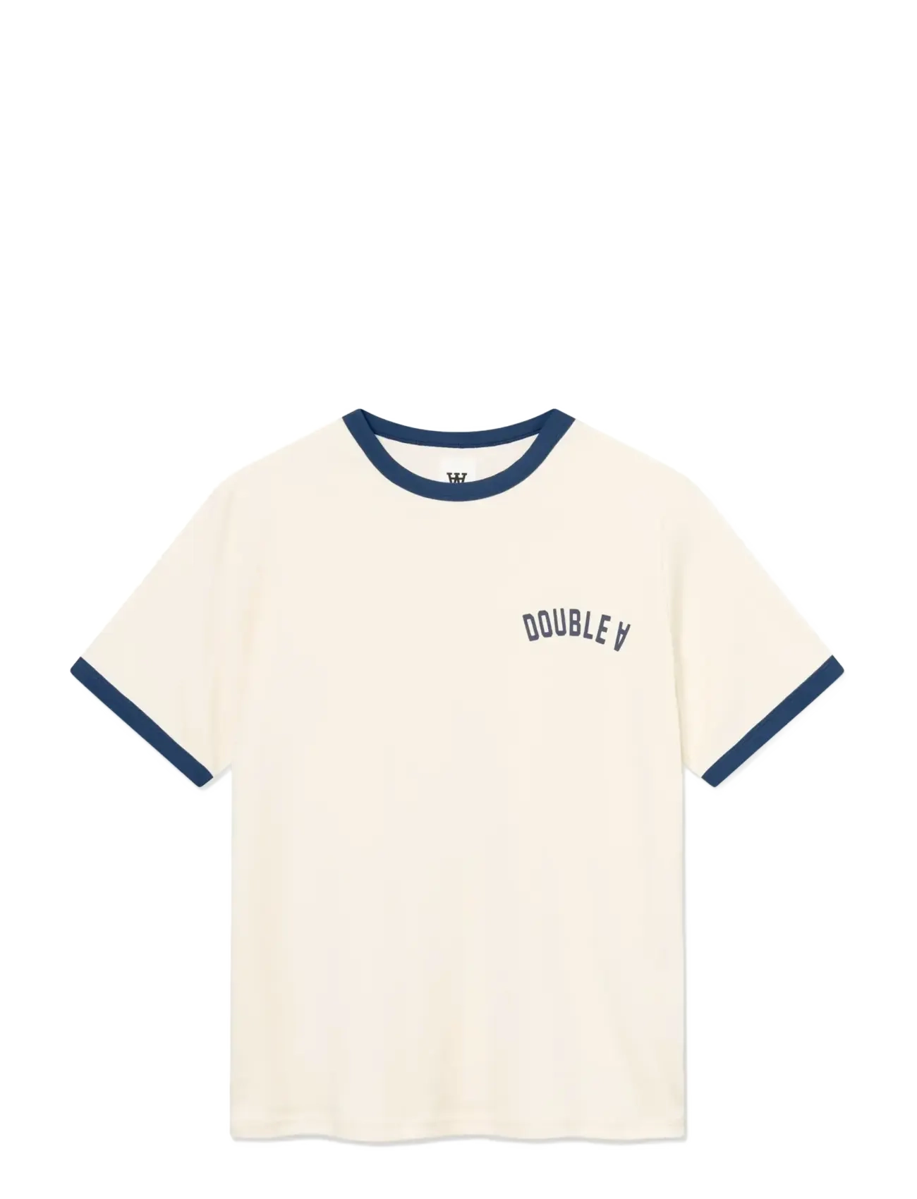 WOOD WOOD WWParker tee arhie 25214 - T-shirts - TURTLEDOVE / cream