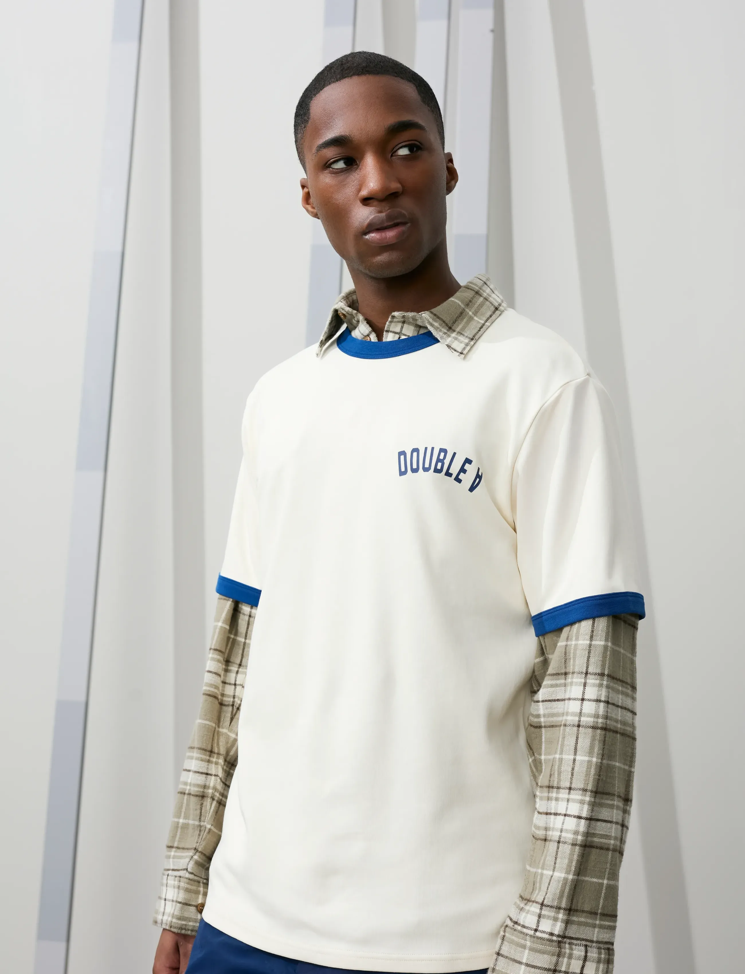 WOOD WOOD Wwparker Tee Arhie 25214, S, Cream, T-Shirts > Kortærmede, Herre