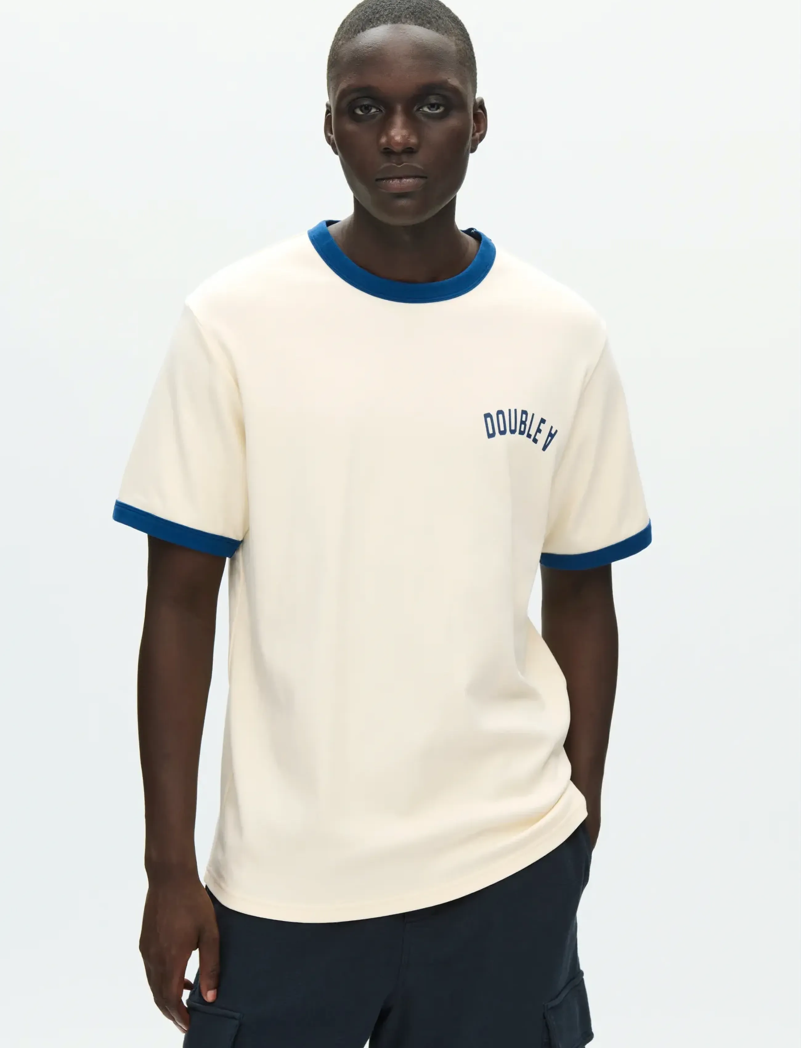 WOOD WOOD WWParker tee arhie 25214 - Streetwear - TURTLEDOVE / cream