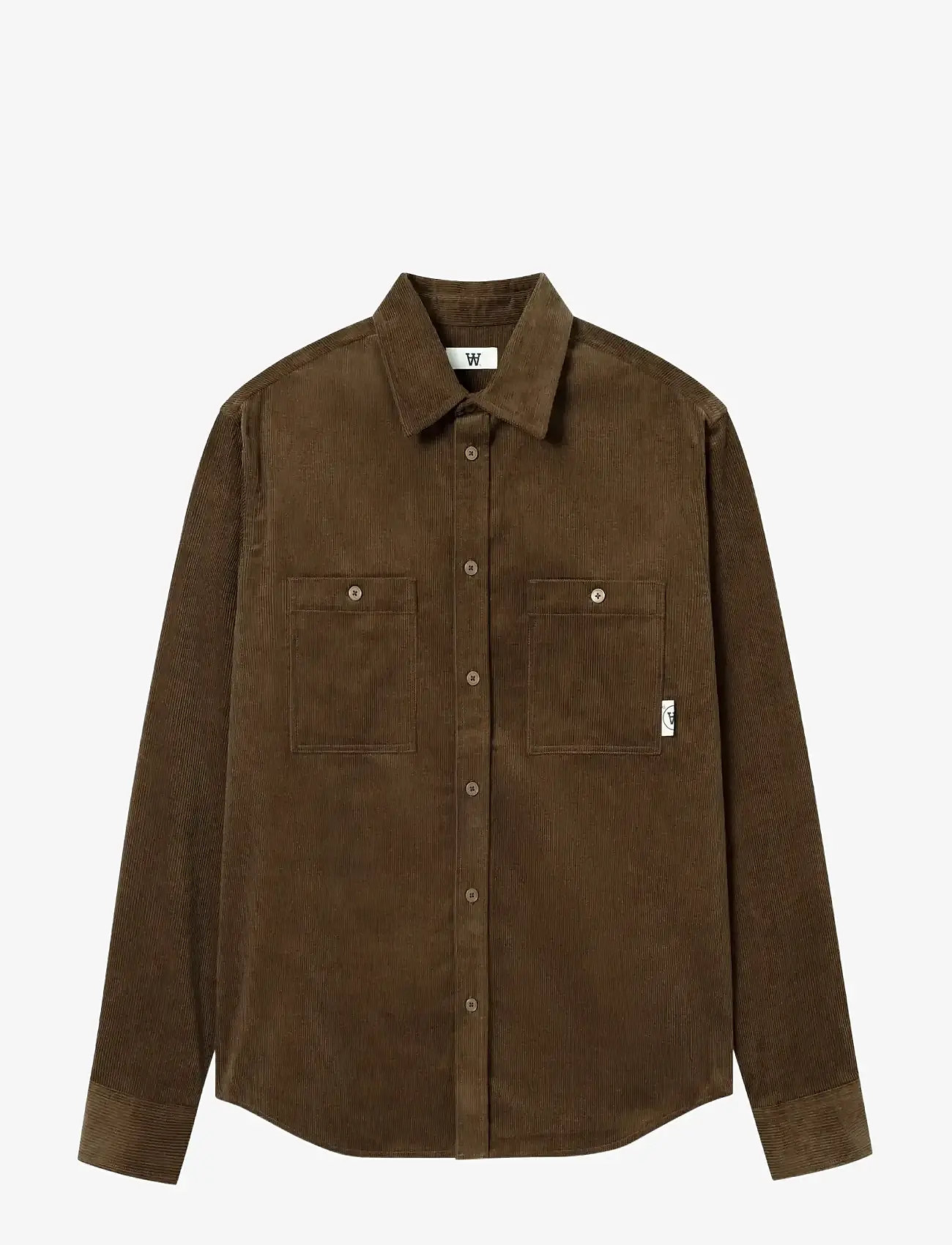 WOOD WOOD - WWCooper overshirt 25258 - fløjlsskjorter - desert palm - 1