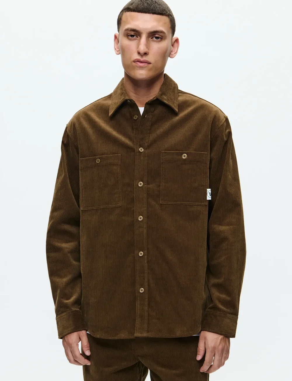 WOOD WOOD - WWCooper overshirt 25258 - fløjlsskjorter - desert palm - 0