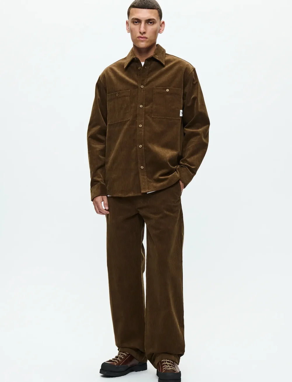 WOOD WOOD - WWCooper overshirt 25258 - fløjlsskjorter - desert palm - 3