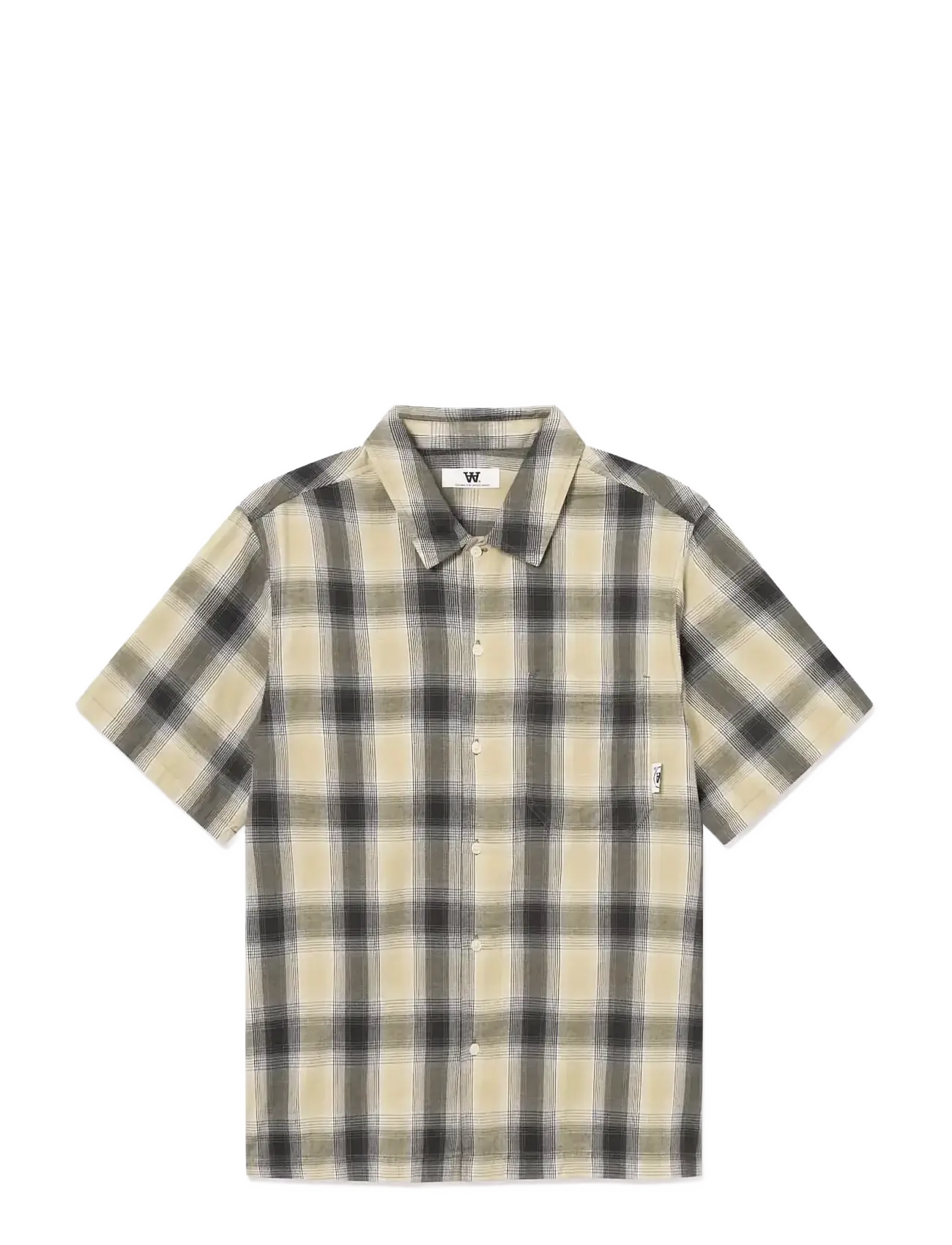 WOOD WOOD WWCooper SS shirt 25433 - Kurzarmhemden - EDEN CHECK / beige