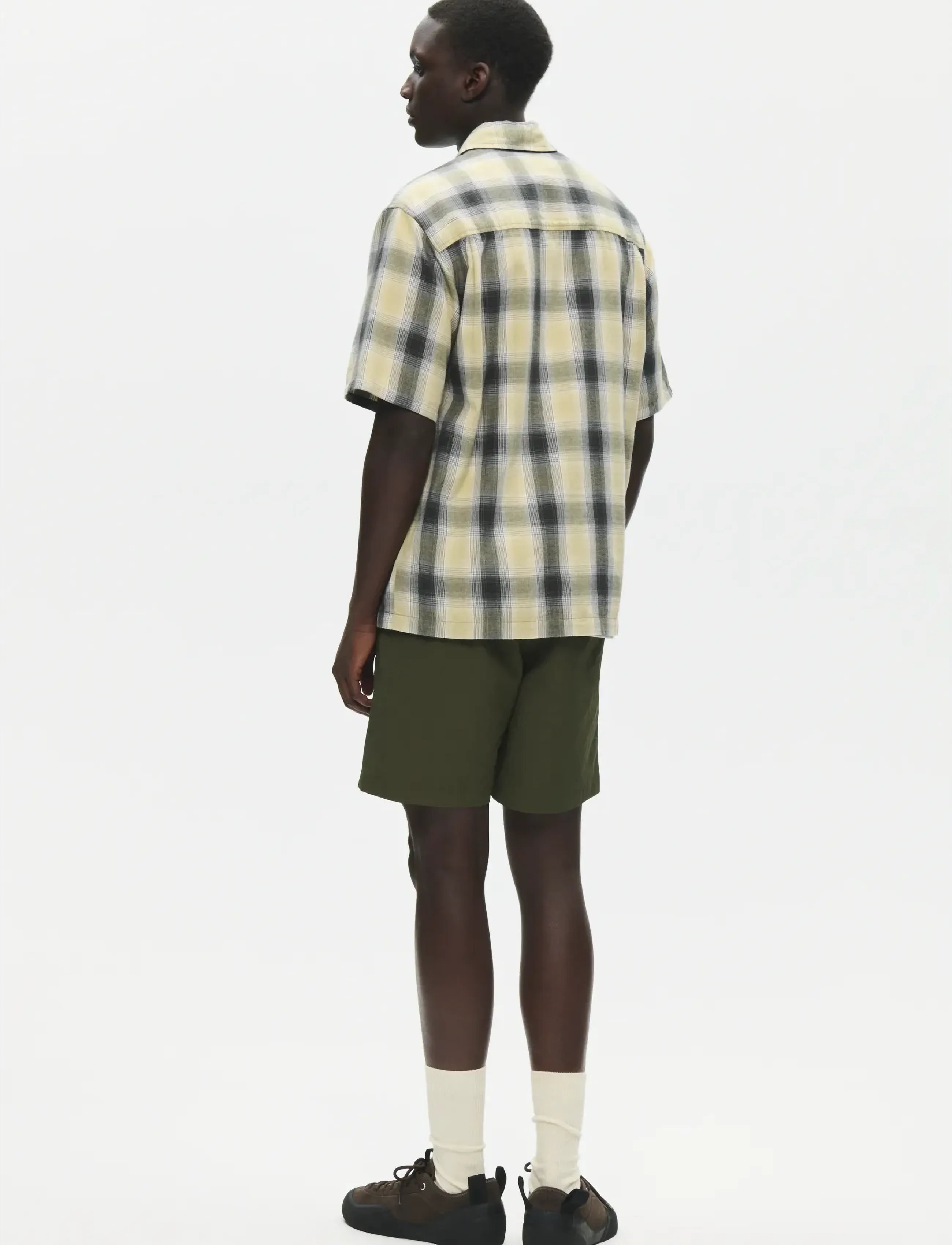 WOOD WOOD - WWCooper SS shirt 25433 - ternede skjorter - pale olive green check - 2
