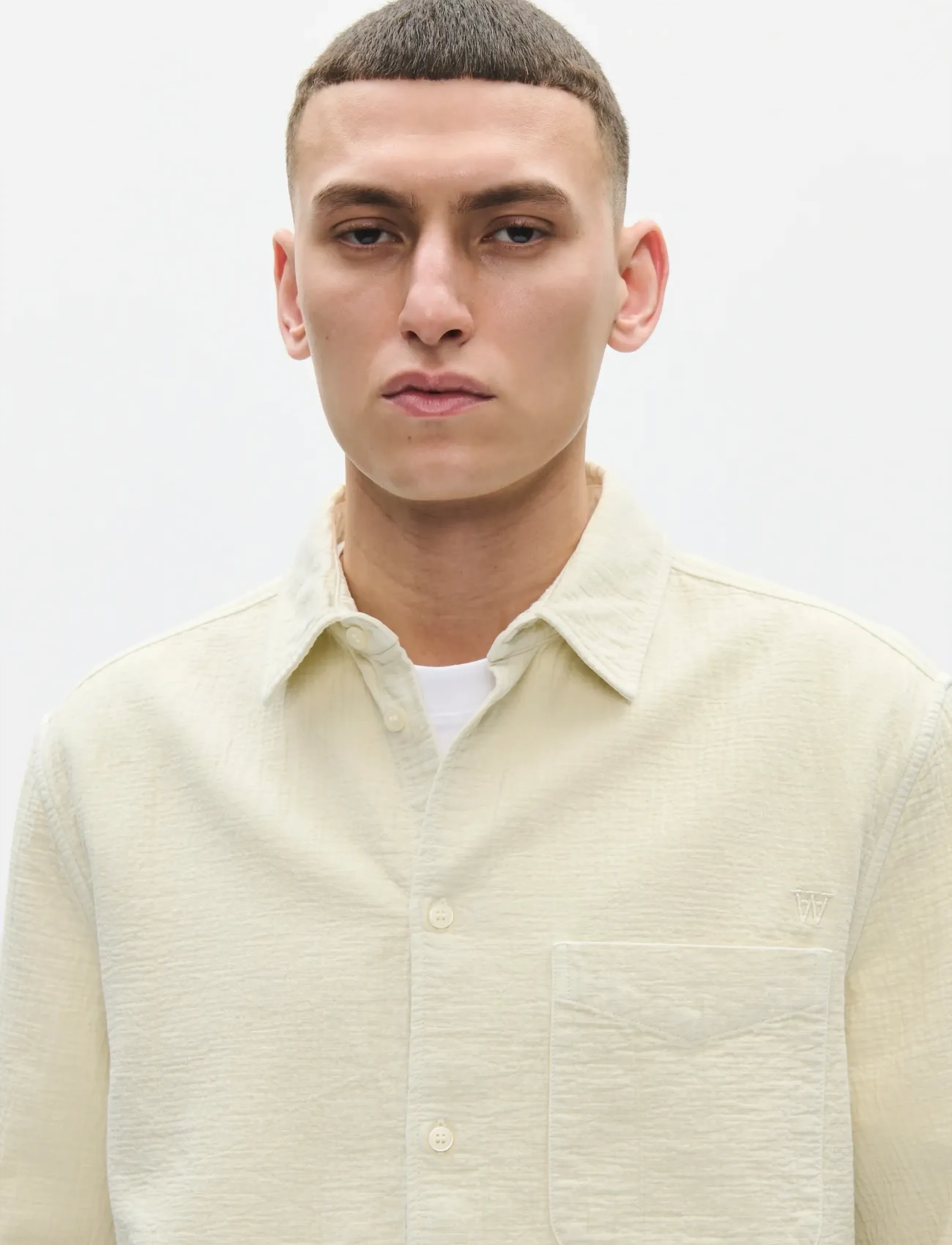 WOOD WOOD - WWAdrian shirt 25426 - casual skjorter - silver birch - 3