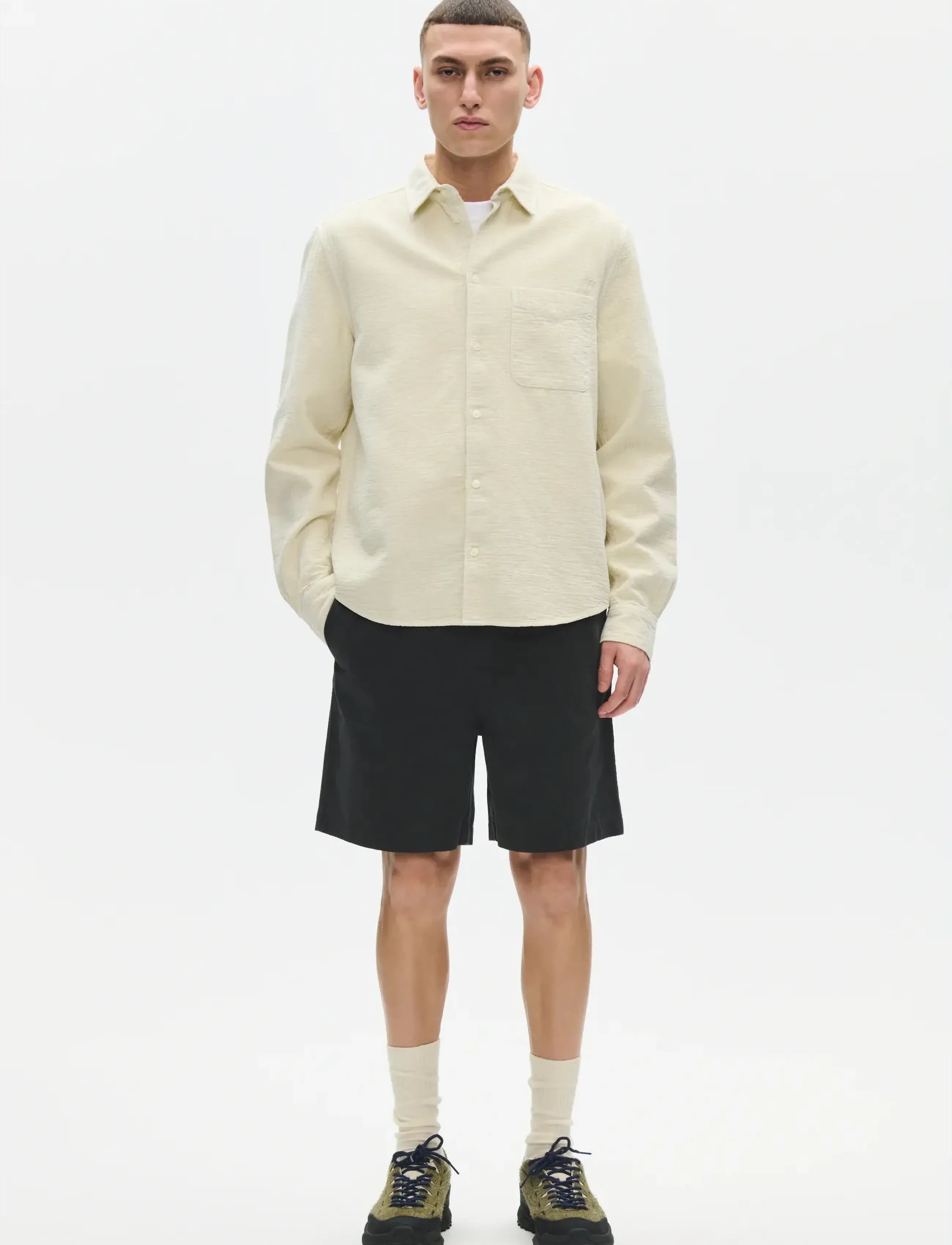 WOOD WOOD - WWAdrian shirt 25426 - casual skjorter - silver birch - 4