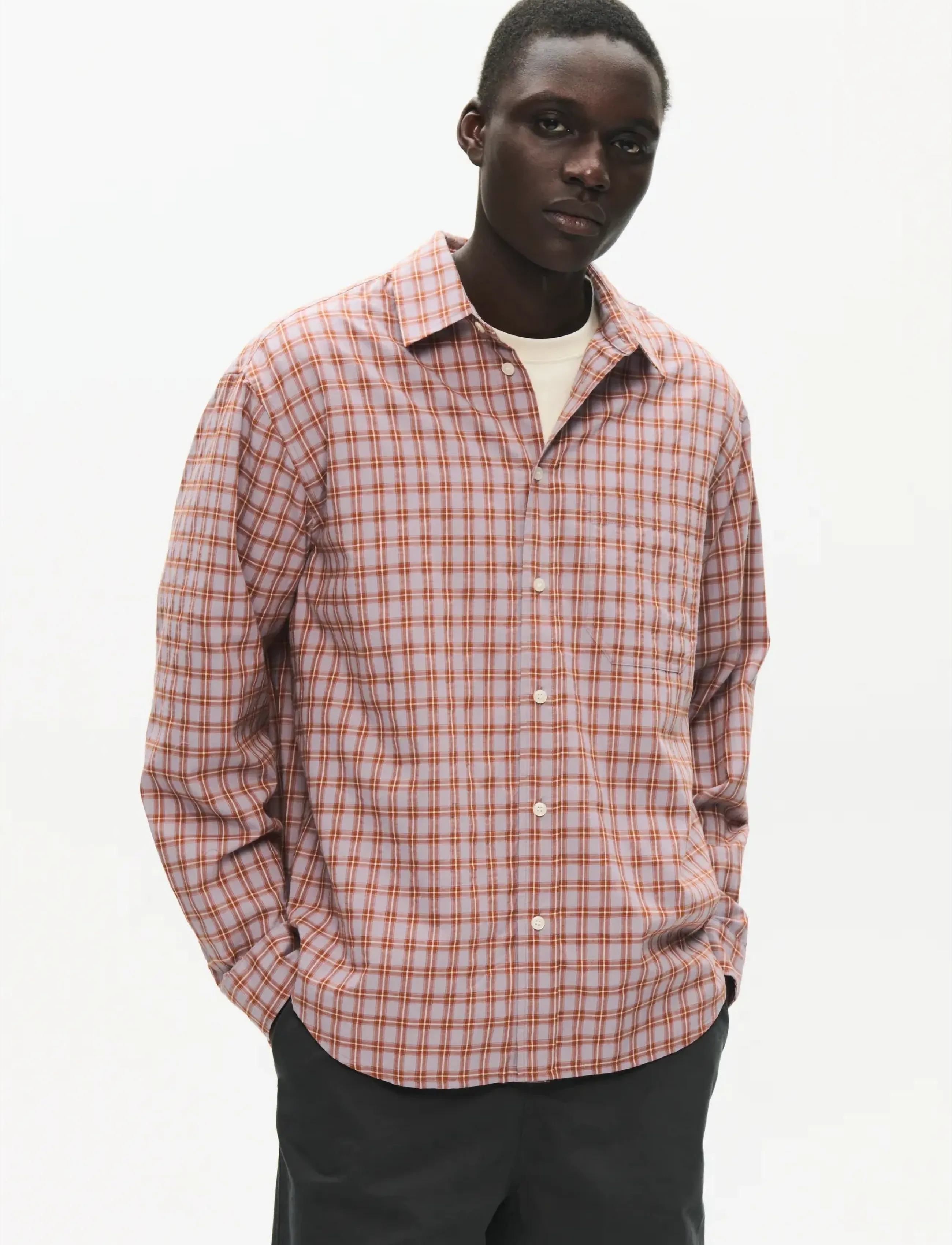 WOOD WOOD WWCooper shirt 25425 - Tøj - GINGER BREAD CHECK / multi