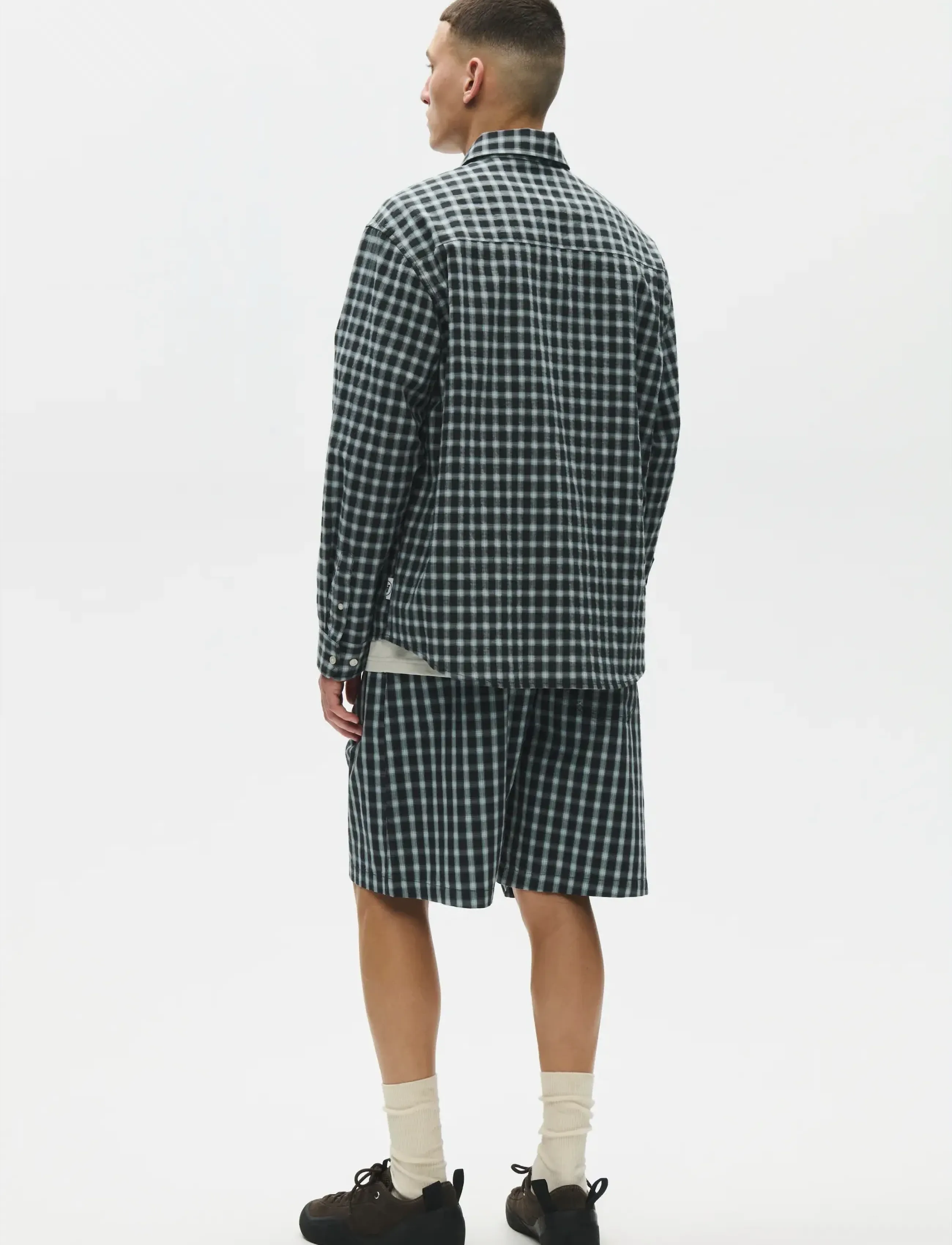 WOOD WOOD - WWCooper shirt 25425 - ternede skjorter - slate check - 3