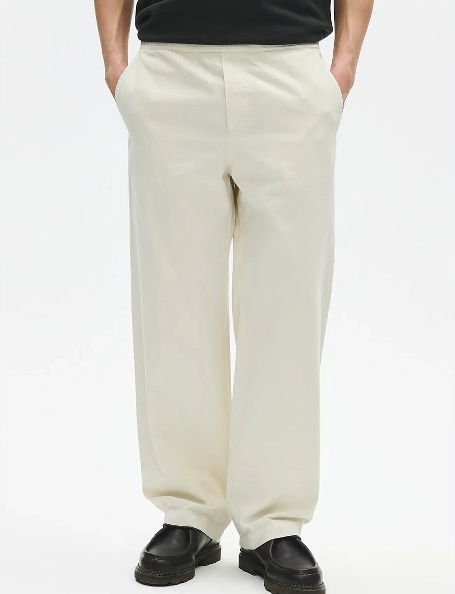 WOOD WOOD - WWLax trousers 25427 - casual trousers - silver birch - 0