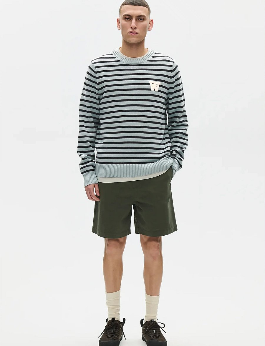 WOOD WOOD - WWTay crew neck st 25163 - round necks - slate stripe - 3