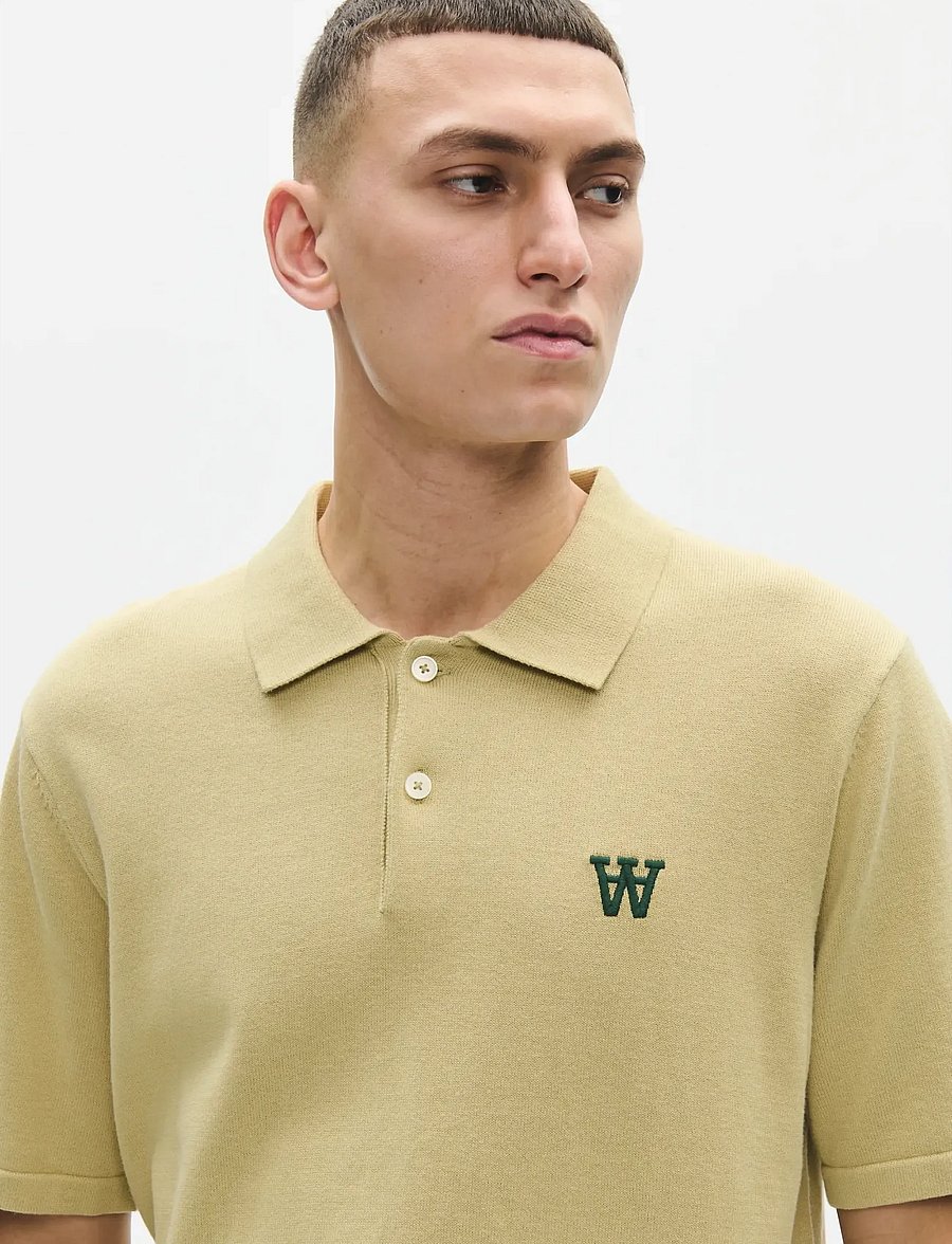 WOOD WOOD - WWMikkel polo 25409 - kurzärmelig - pale olive green - 2