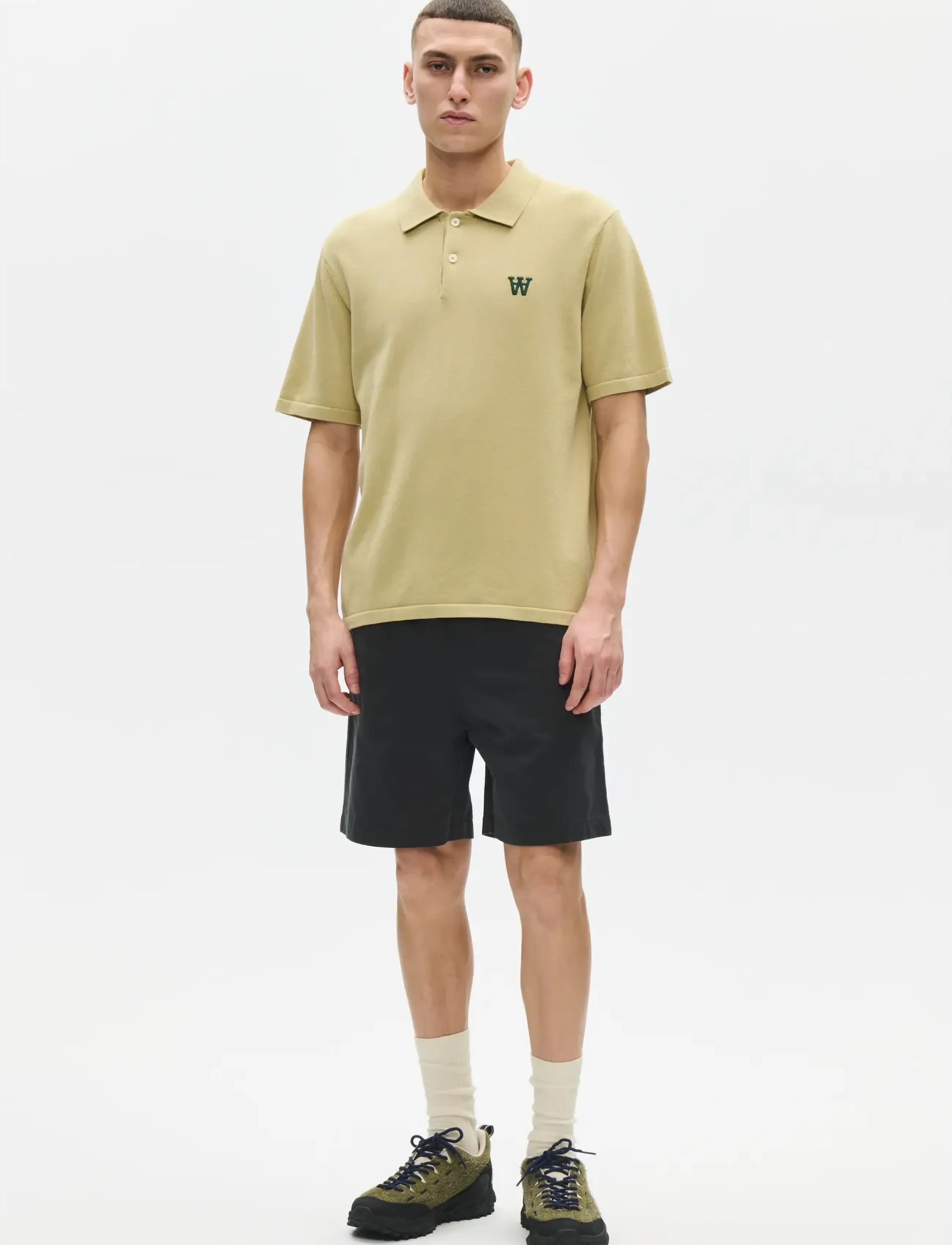 WOOD WOOD - WWMikkel polo 25409 - kortærmede poloer - pale olive green - 4